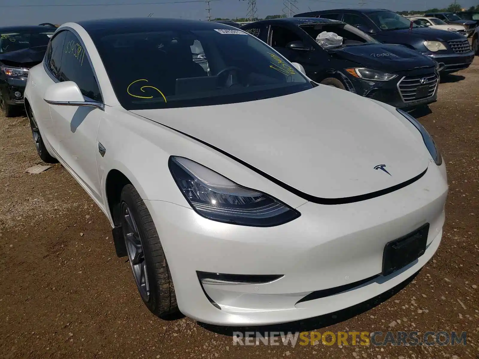 1 Photograph of a damaged car 5YJ3E1EB0LF787200 TESLA MODEL 3 2020