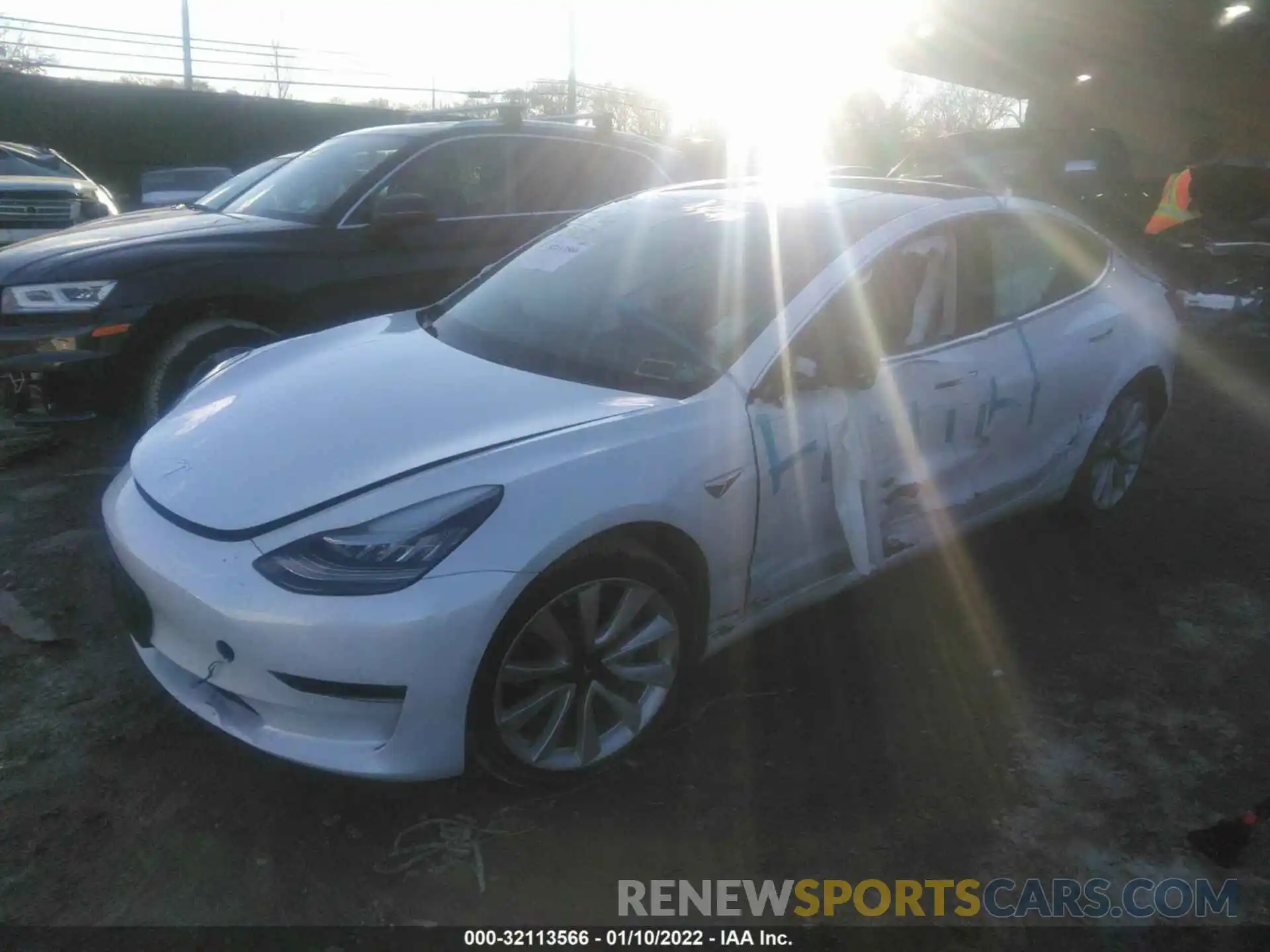 2 Photograph of a damaged car 5YJ3E1EB0LF791120 TESLA MODEL 3 2020