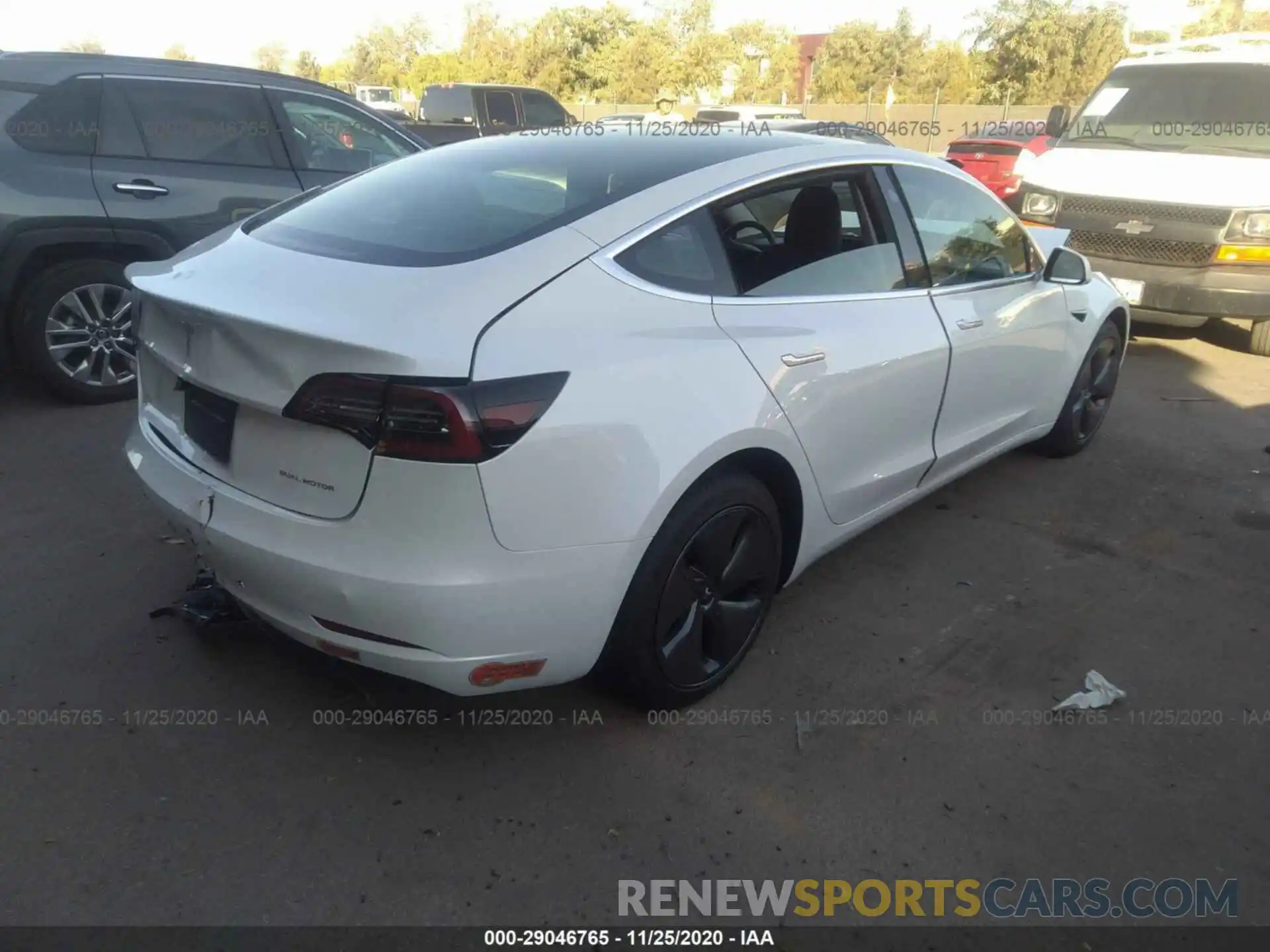 4 Photograph of a damaged car 5YJ3E1EB0LF795250 TESLA MODEL 3 2020