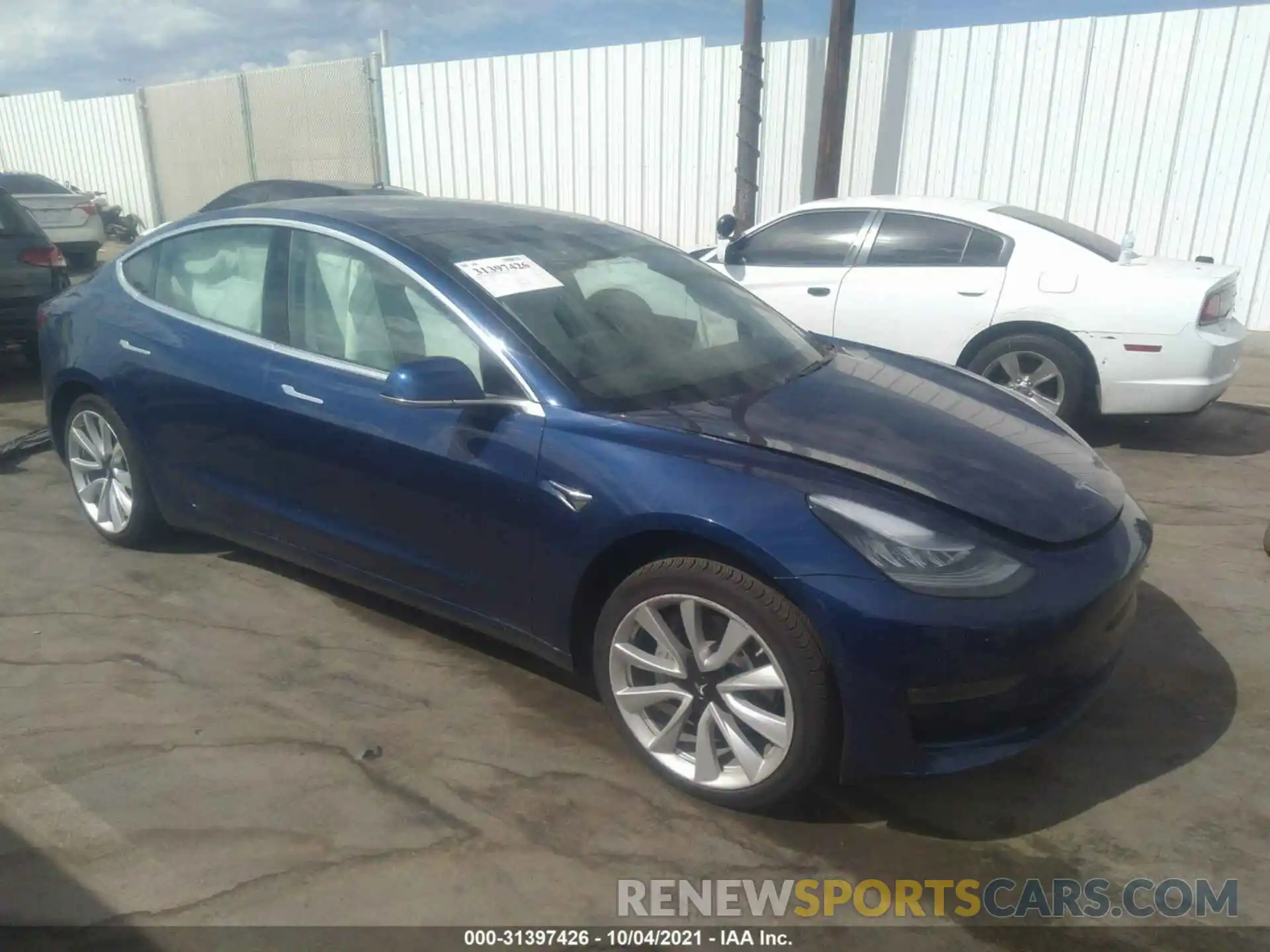 1 Photograph of a damaged car 5YJ3E1EB0LF801936 TESLA MODEL 3 2020