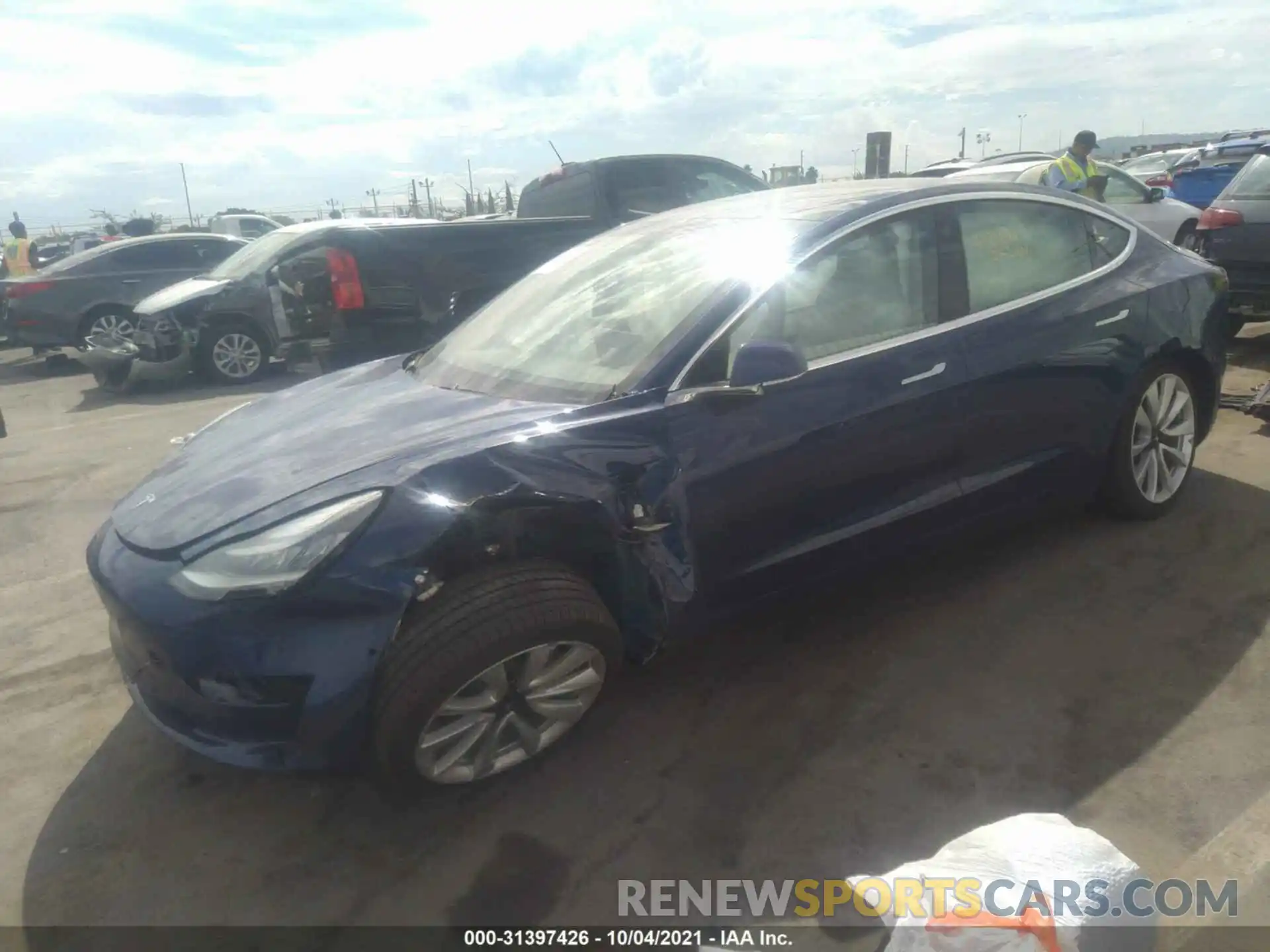 2 Photograph of a damaged car 5YJ3E1EB0LF801936 TESLA MODEL 3 2020