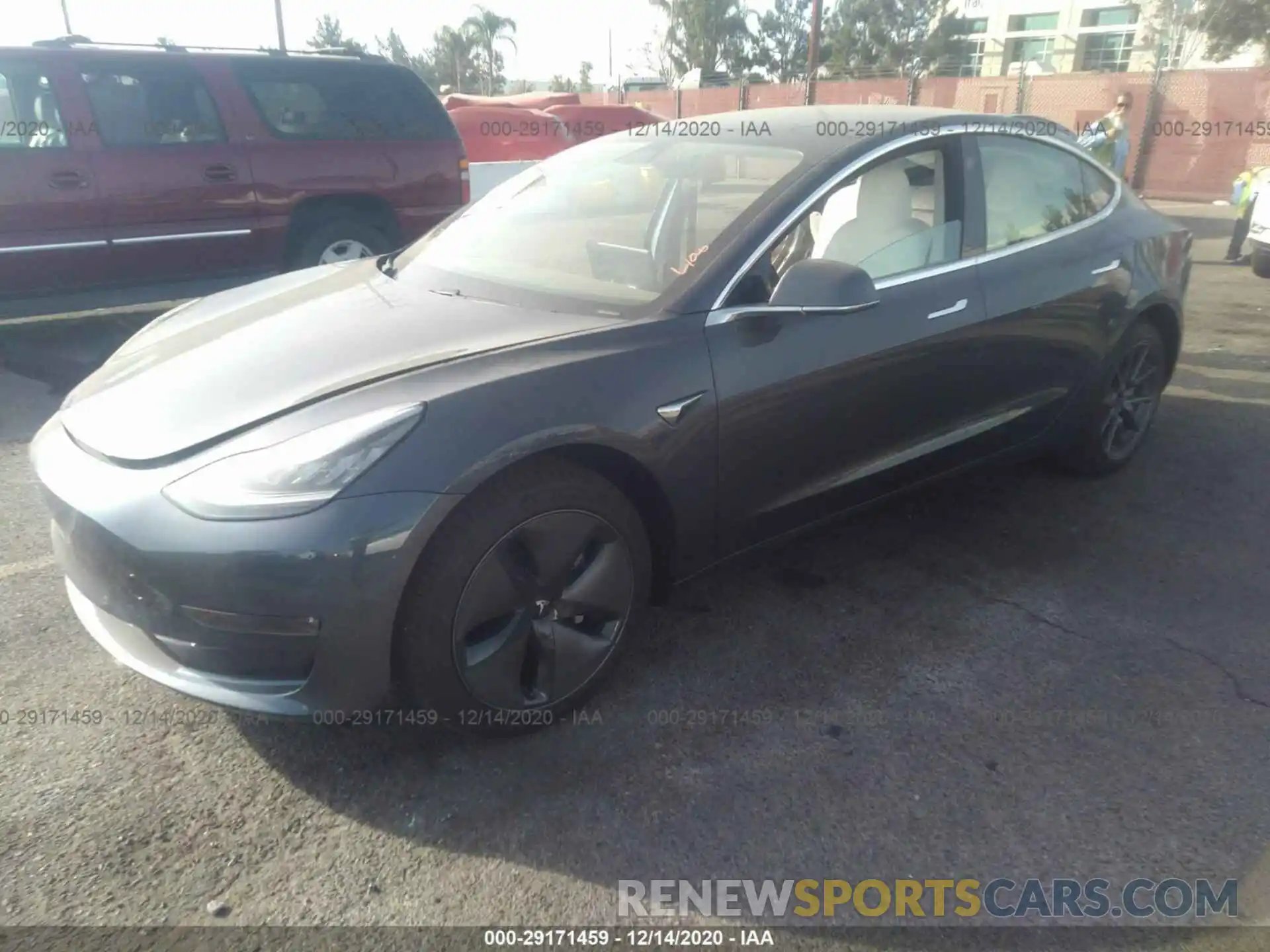 2 Photograph of a damaged car 5YJ3E1EB0LF806652 TESLA MODEL 3 2020