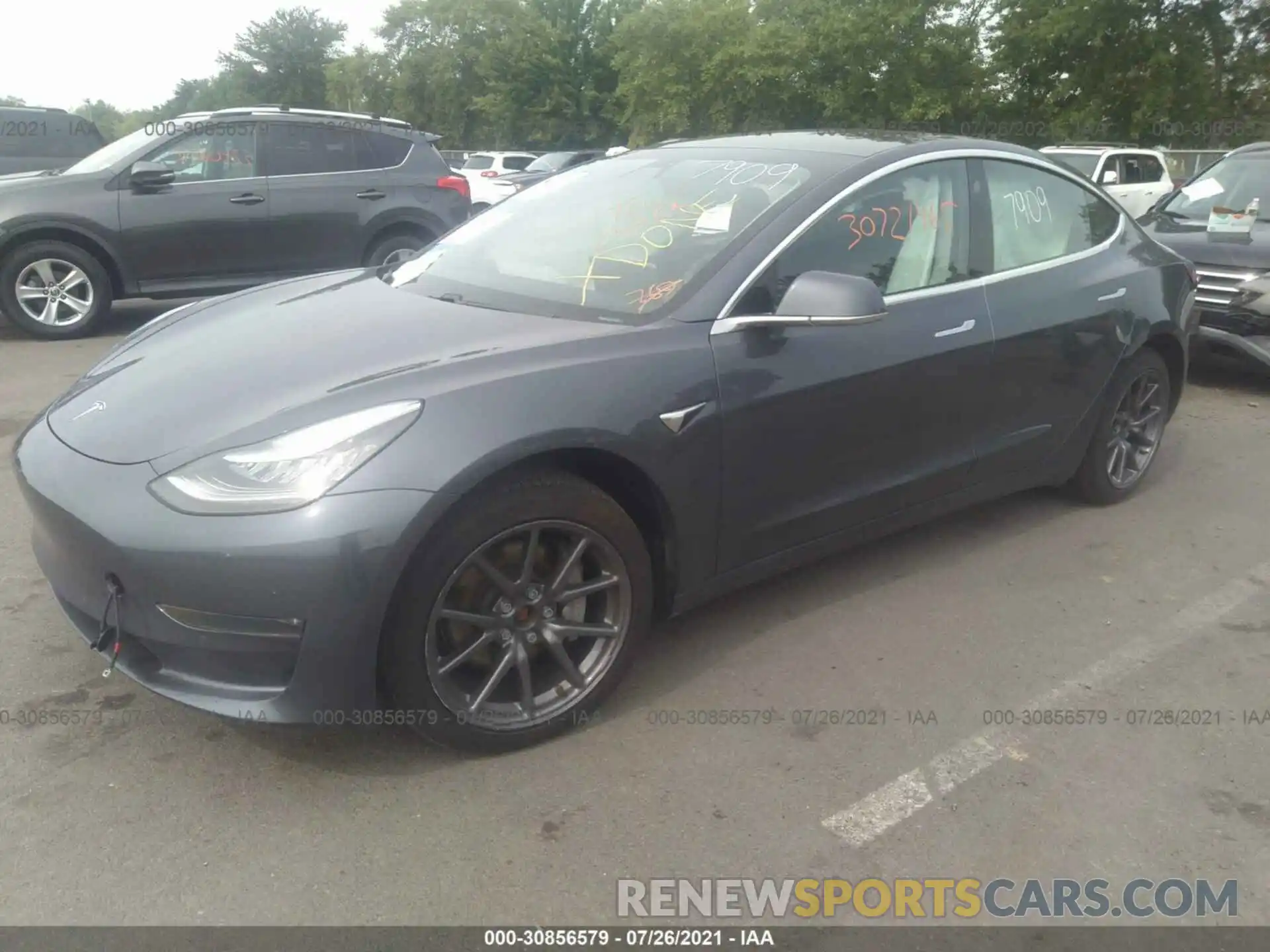 2 Photograph of a damaged car 5YJ3E1EB1LF616231 TESLA MODEL 3 2020