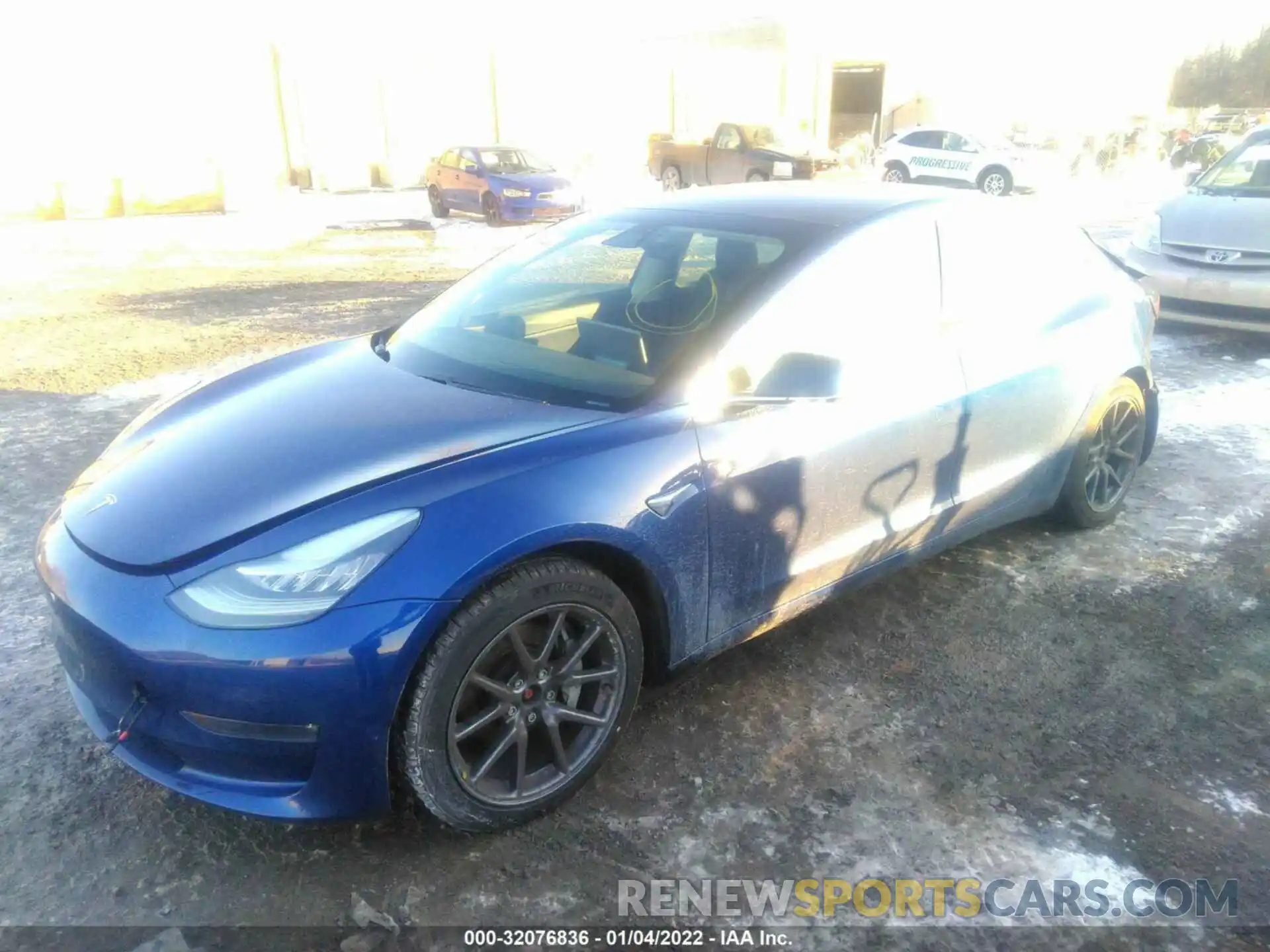 2 Photograph of a damaged car 5YJ3E1EB1LF617167 TESLA MODEL 3 2020