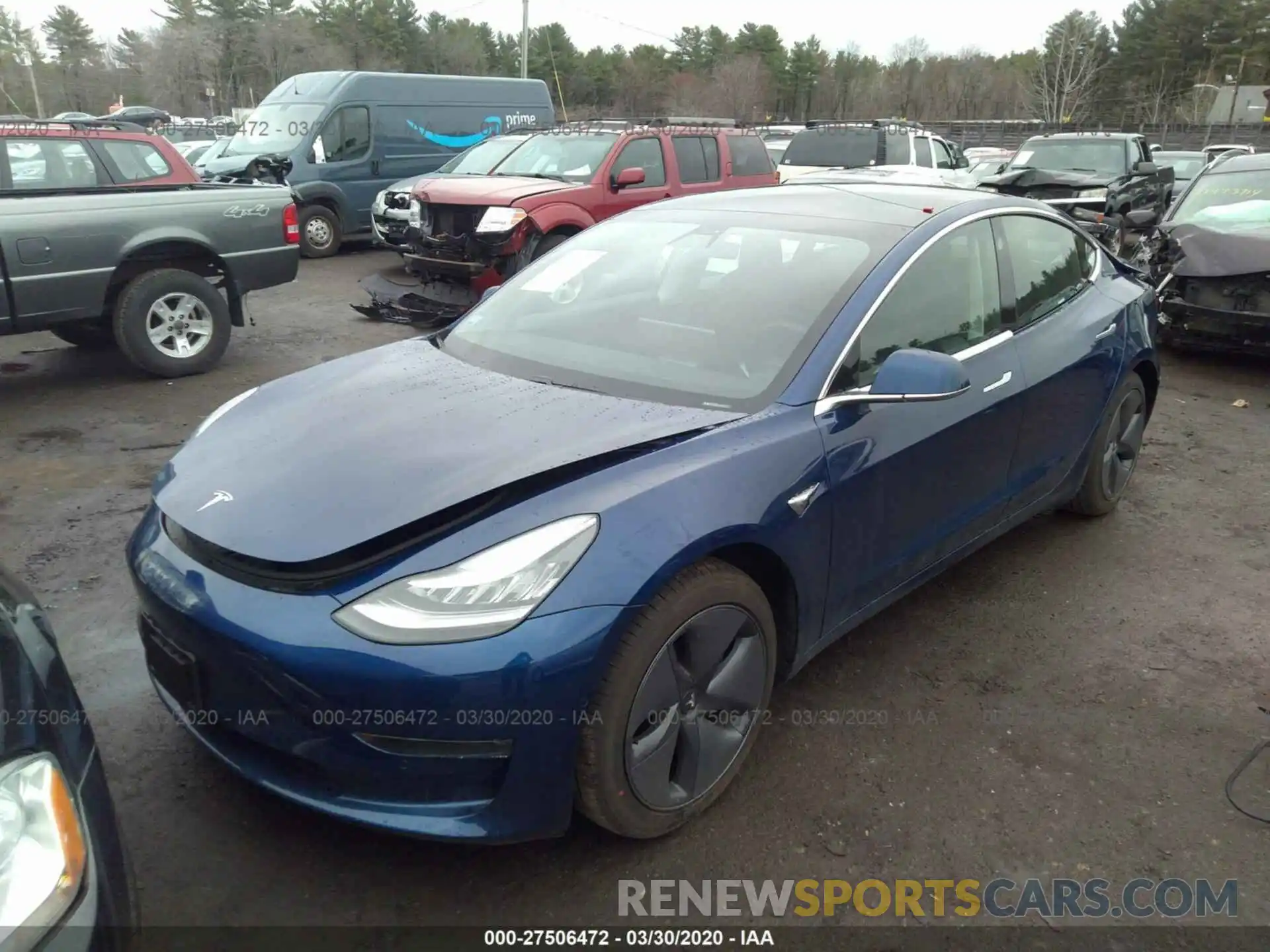 2 Фотография поврежденного автомобиля 5YJ3E1EB1LF617542 TESLA MODEL 3 2020