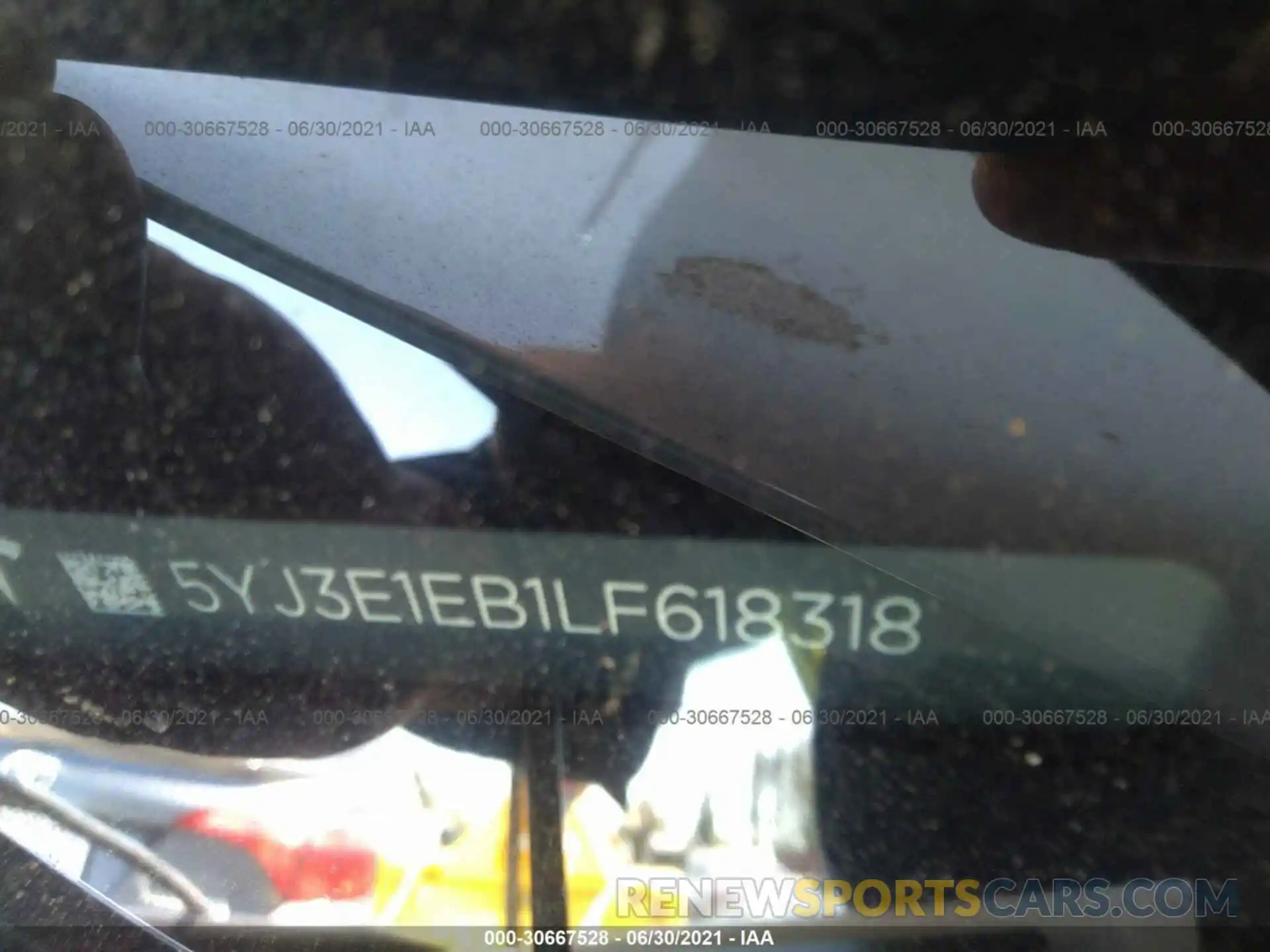 9 Photograph of a damaged car 5YJ3E1EB1LF618318 TESLA MODEL 3 2020