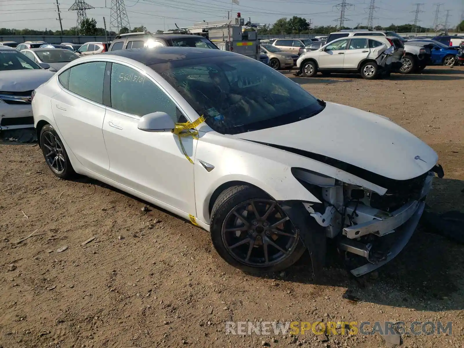 1 Photograph of a damaged car 5YJ3E1EB1LF618612 TESLA MODEL 3 2020