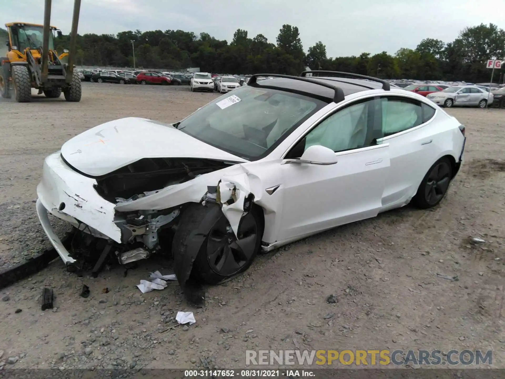 2 Photograph of a damaged car 5YJ3E1EB1LF622059 TESLA MODEL 3 2020