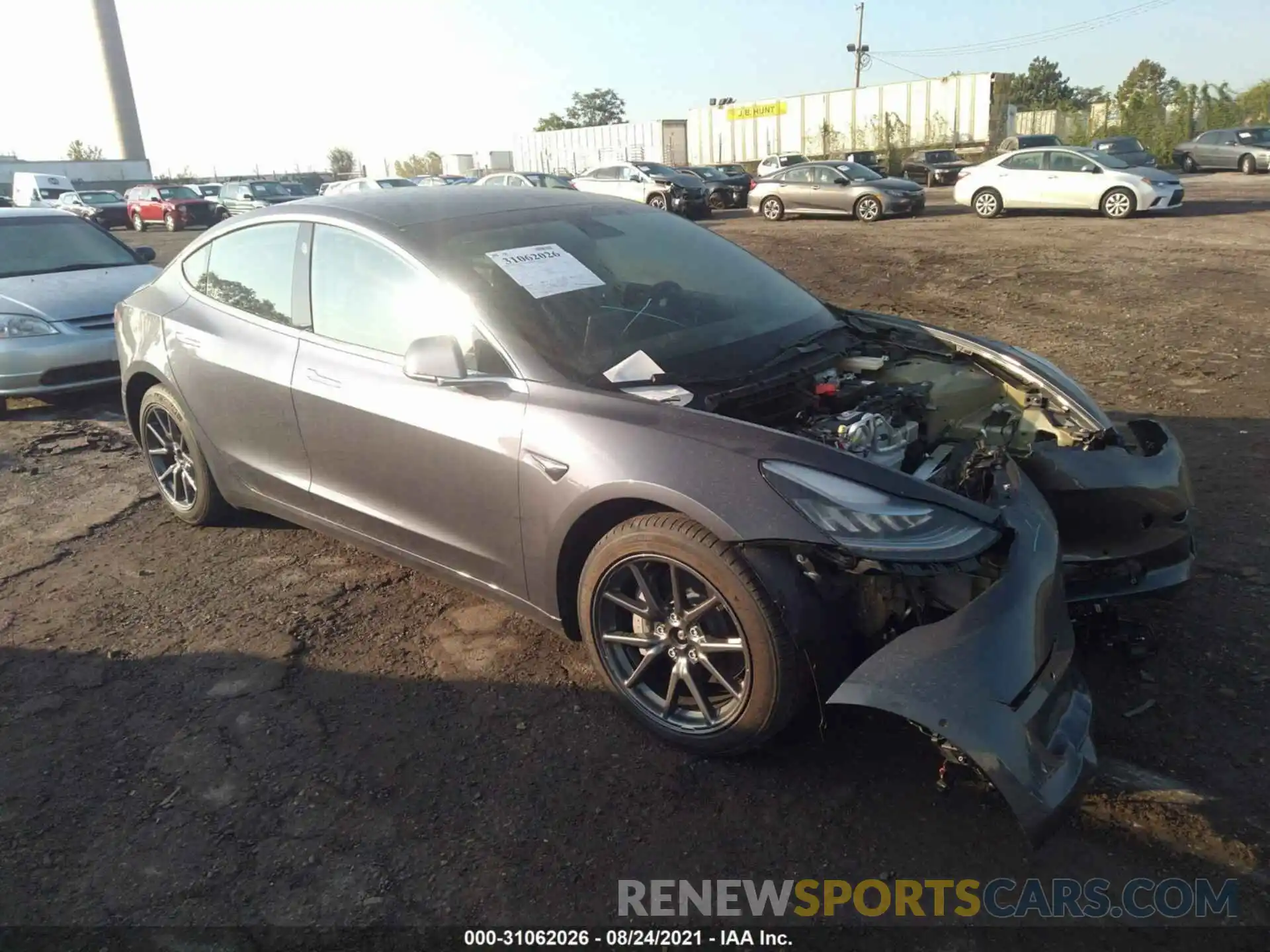 1 Photograph of a damaged car 5YJ3E1EB1LF635751 TESLA MODEL 3 2020