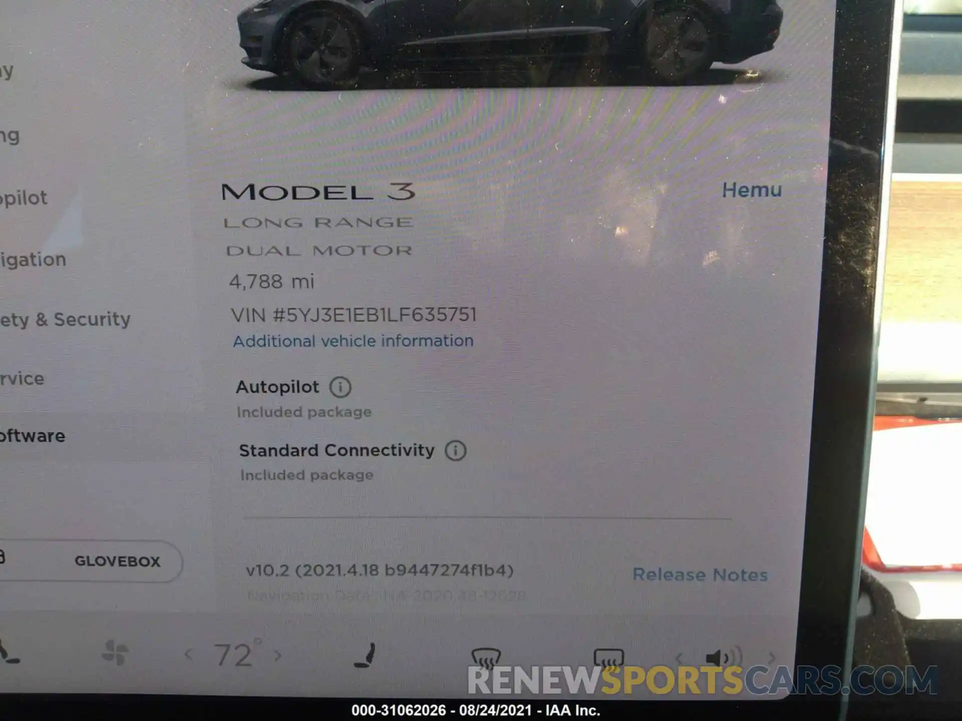 7 Photograph of a damaged car 5YJ3E1EB1LF635751 TESLA MODEL 3 2020