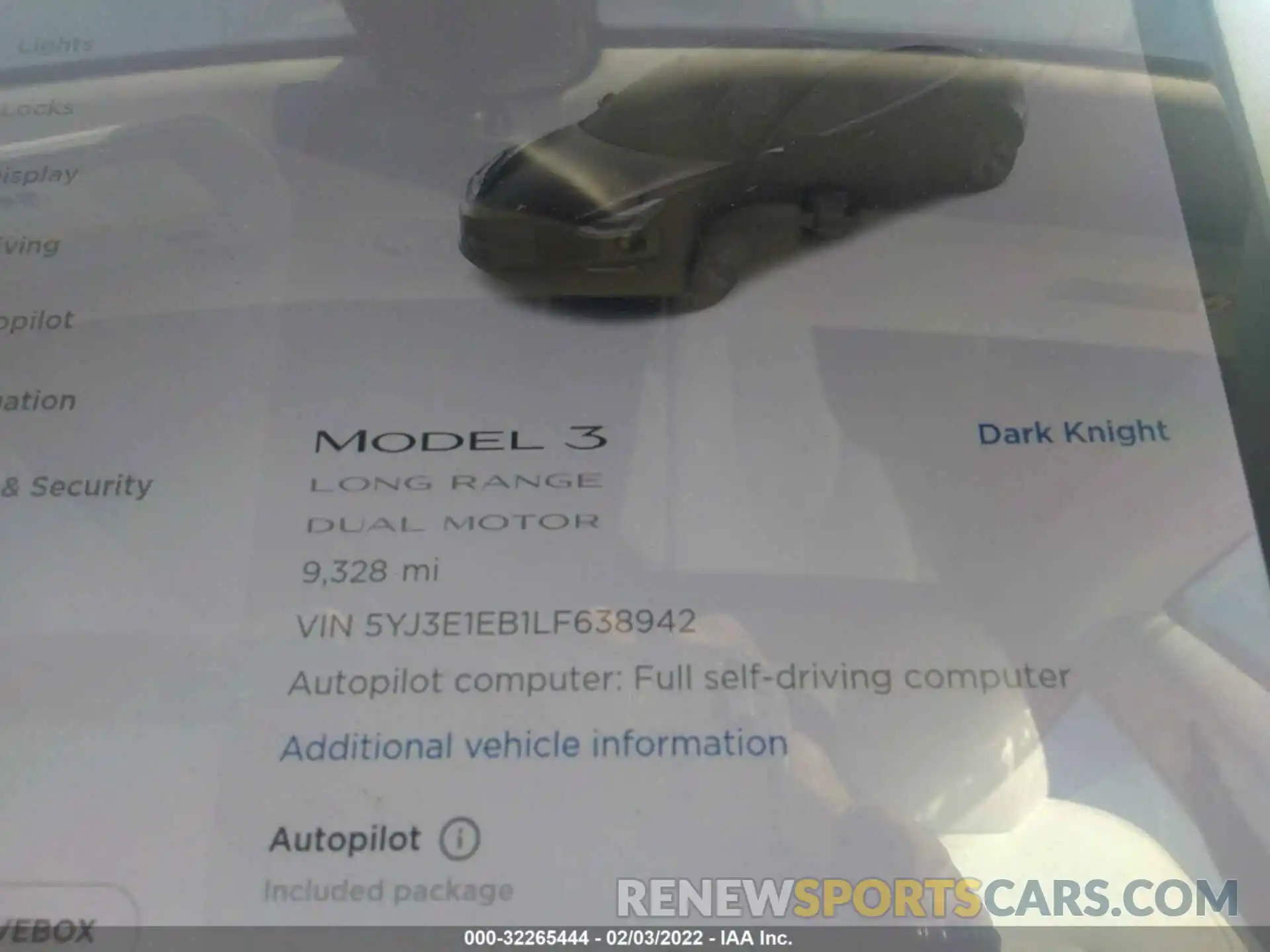 7 Photograph of a damaged car 5YJ3E1EB1LF638942 TESLA MODEL 3 2020