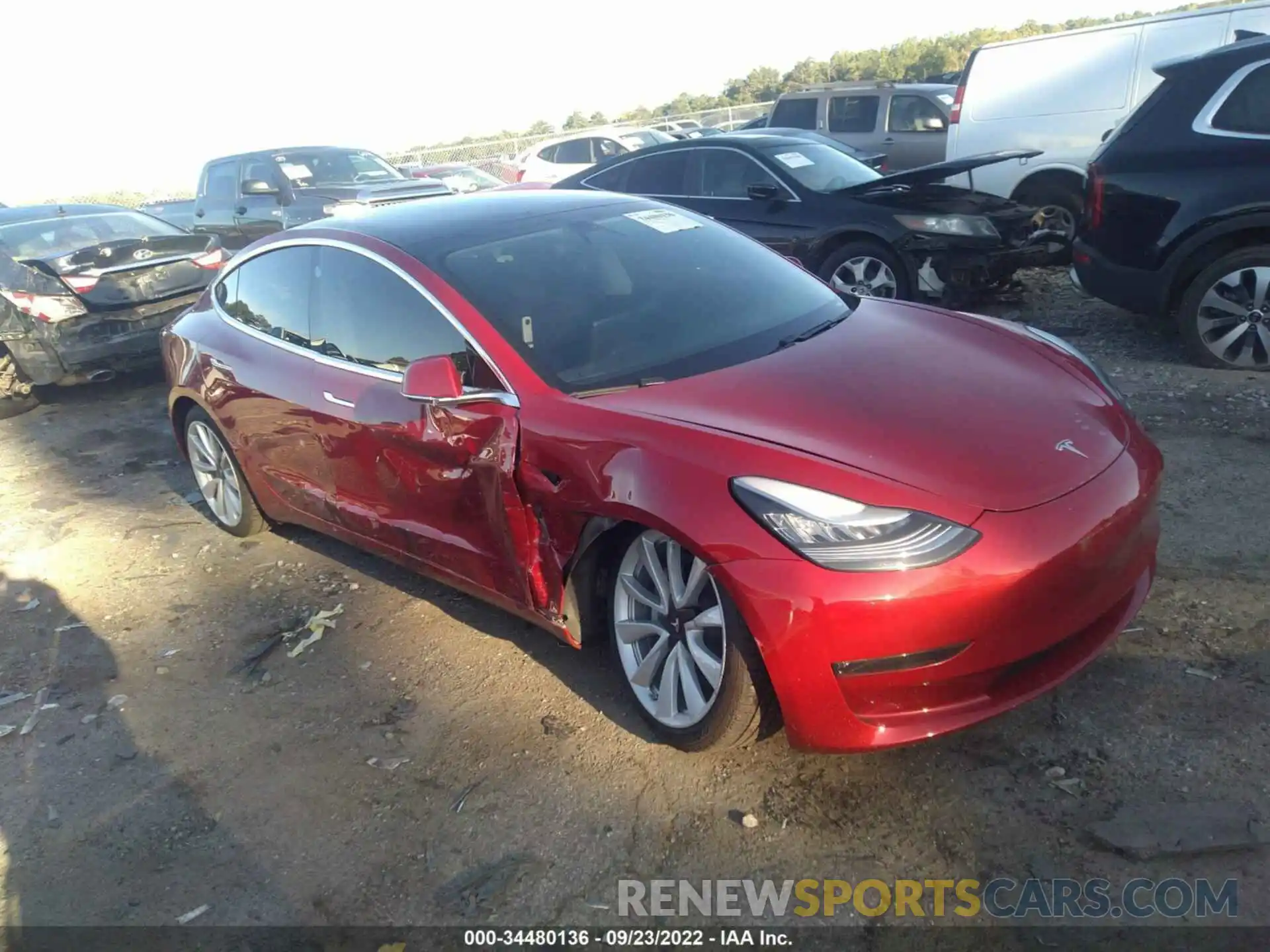 1 Photograph of a damaged car 5YJ3E1EB1LF651030 TESLA MODEL 3 2020