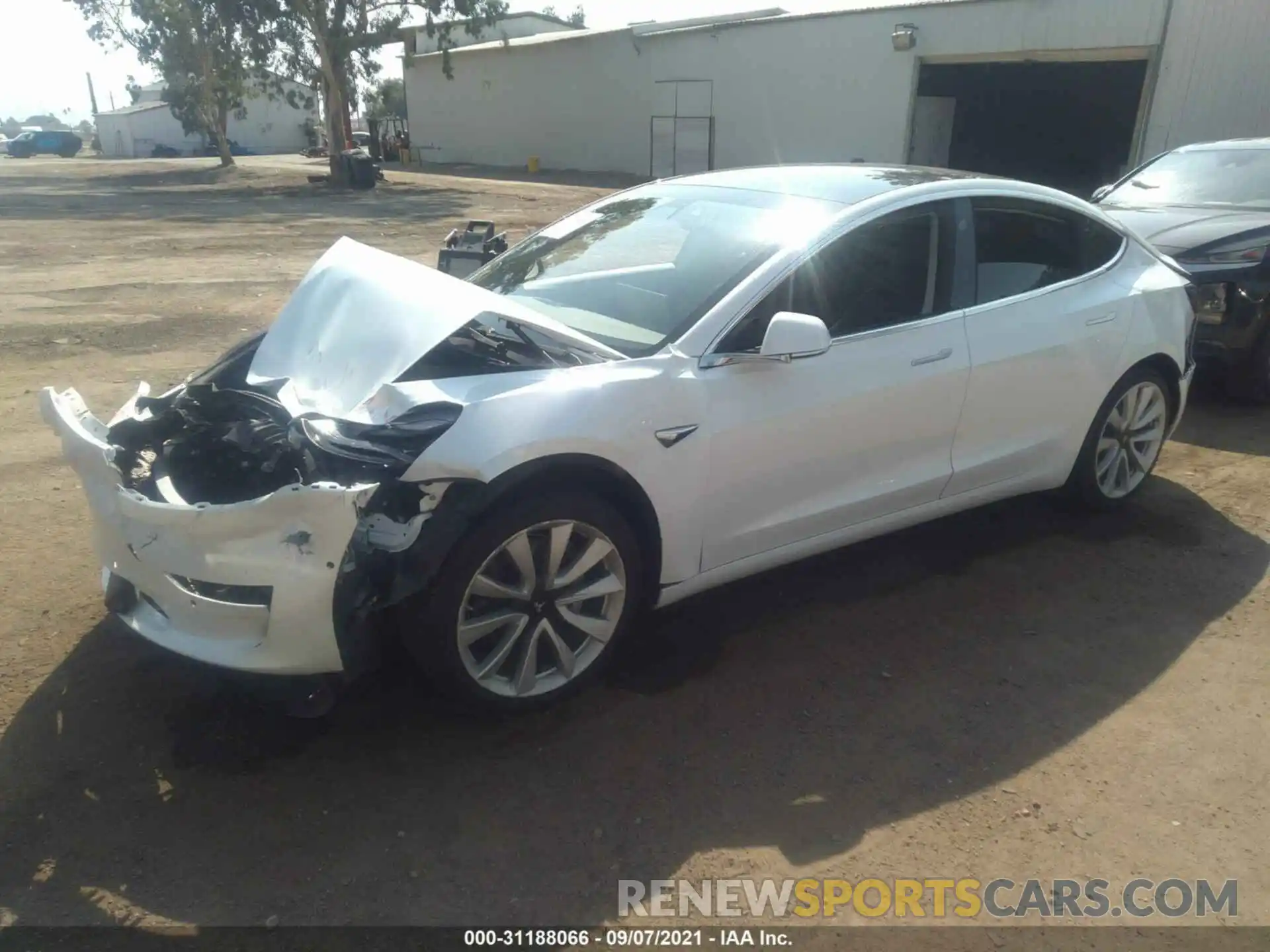 2 Photograph of a damaged car 5YJ3E1EB1LF651206 TESLA MODEL 3 2020