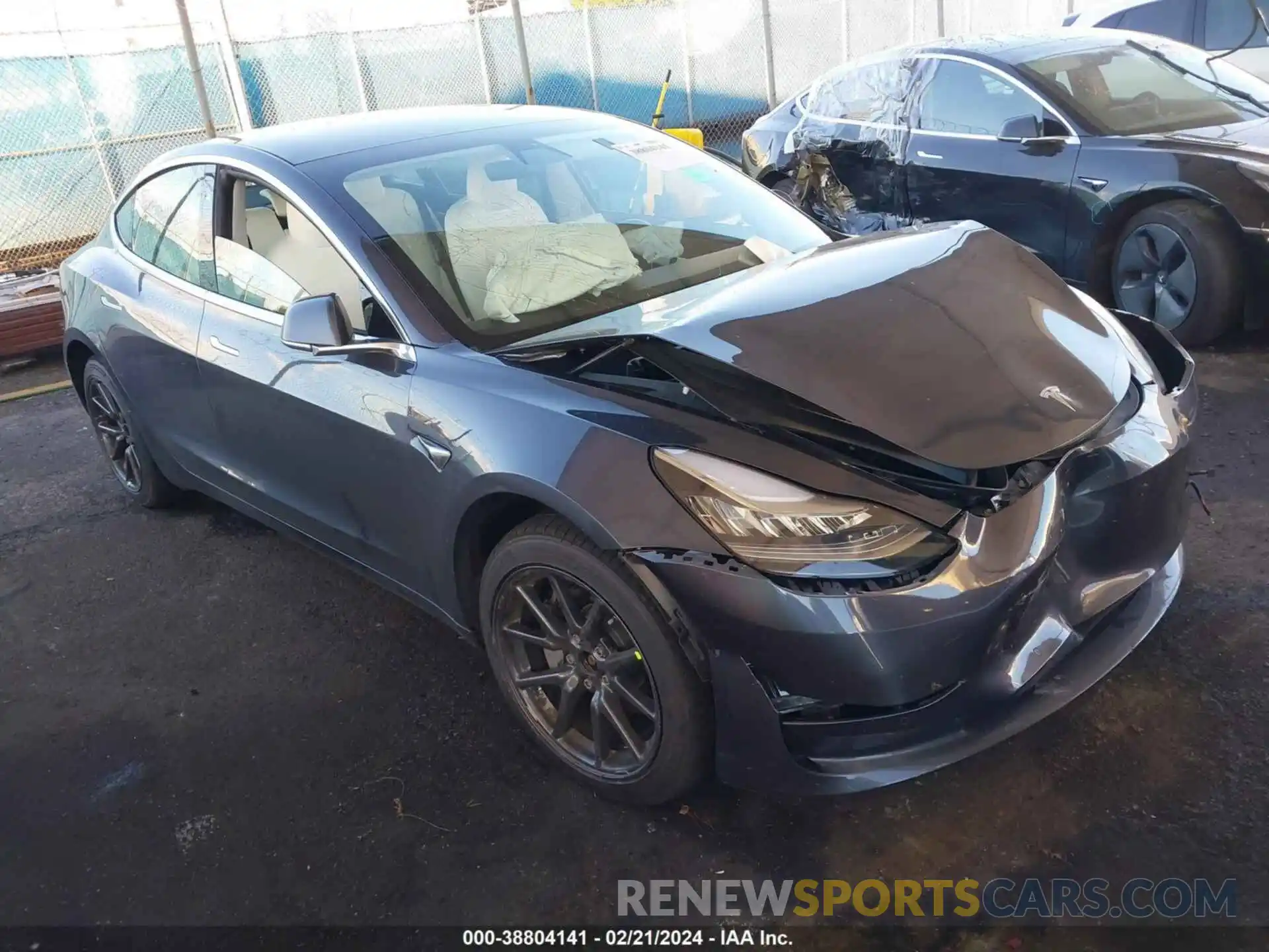 1 Photograph of a damaged car 5YJ3E1EB1LF651335 TESLA MODEL 3 2020