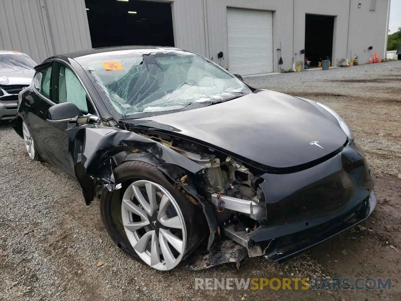 1 Photograph of a damaged car 5YJ3E1EB1LF666224 TESLA MODEL 3 2020