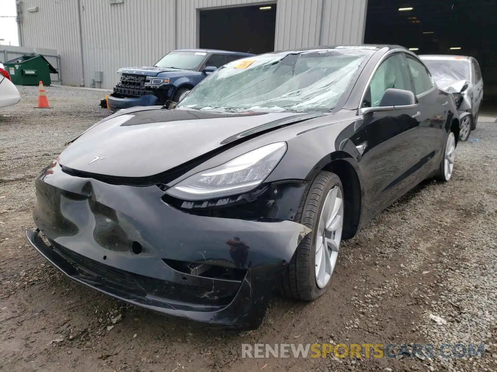 2 Photograph of a damaged car 5YJ3E1EB1LF666224 TESLA MODEL 3 2020