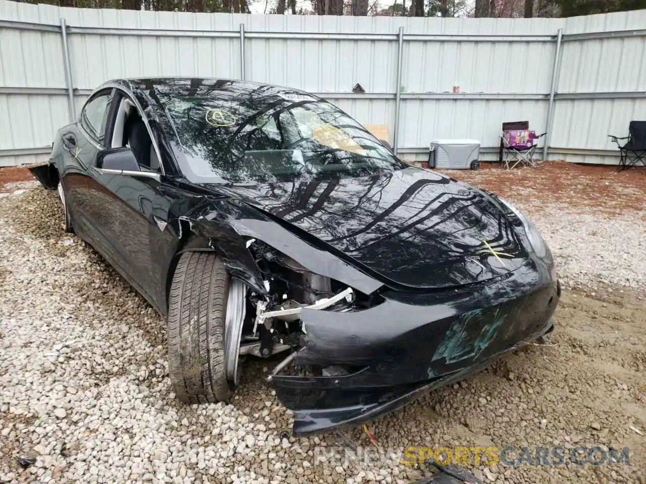 1 Photograph of a damaged car 5YJ3E1EB1LF711761 TESLA MODEL 3 2020