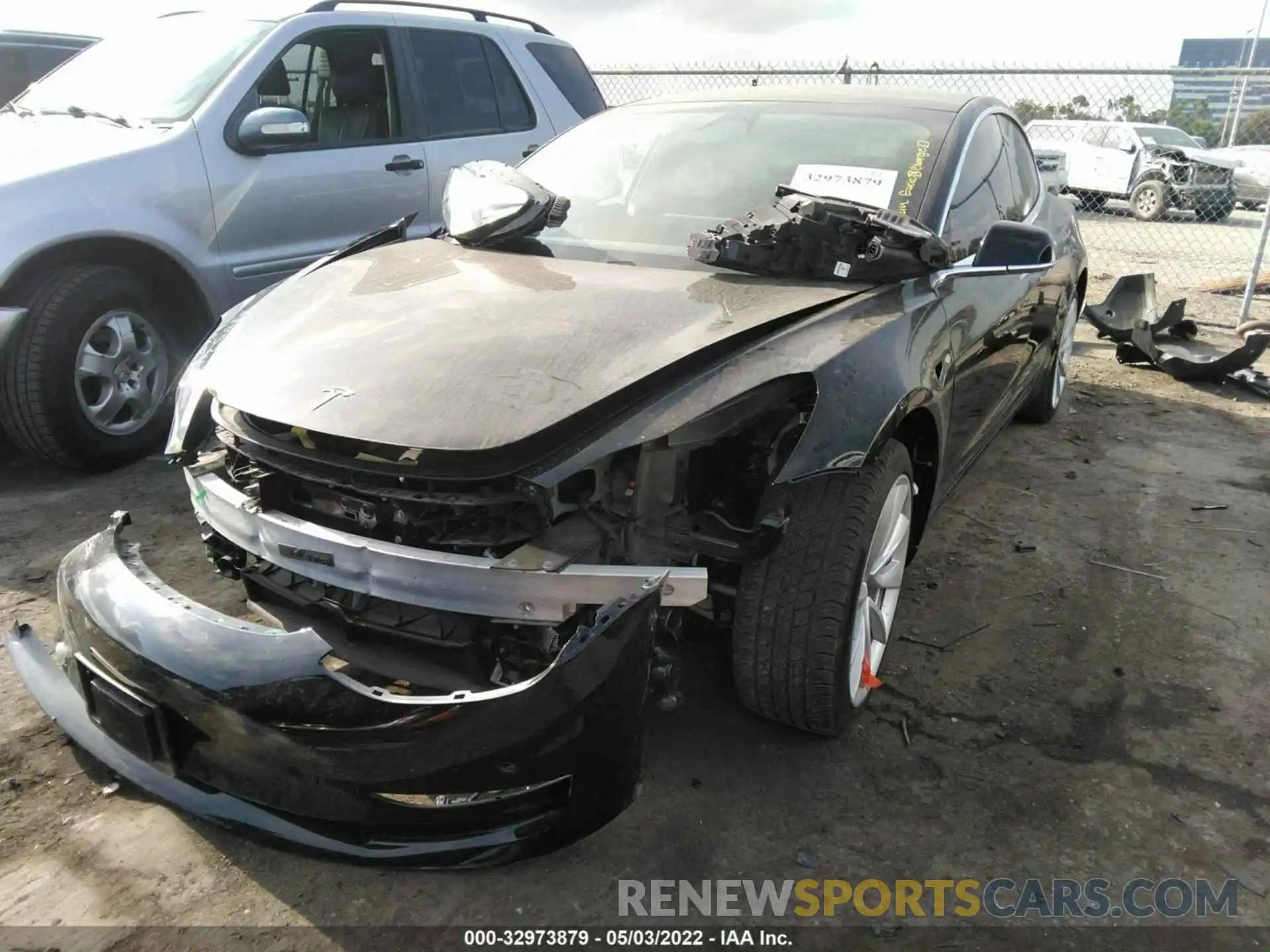 2 Photograph of a damaged car 5YJ3E1EB1LF711775 TESLA MODEL 3 2020