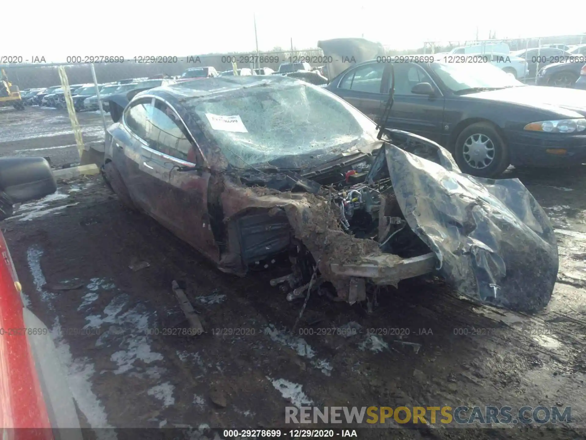 1 Photograph of a damaged car 5YJ3E1EB1LF717415 TESLA MODEL 3 2020