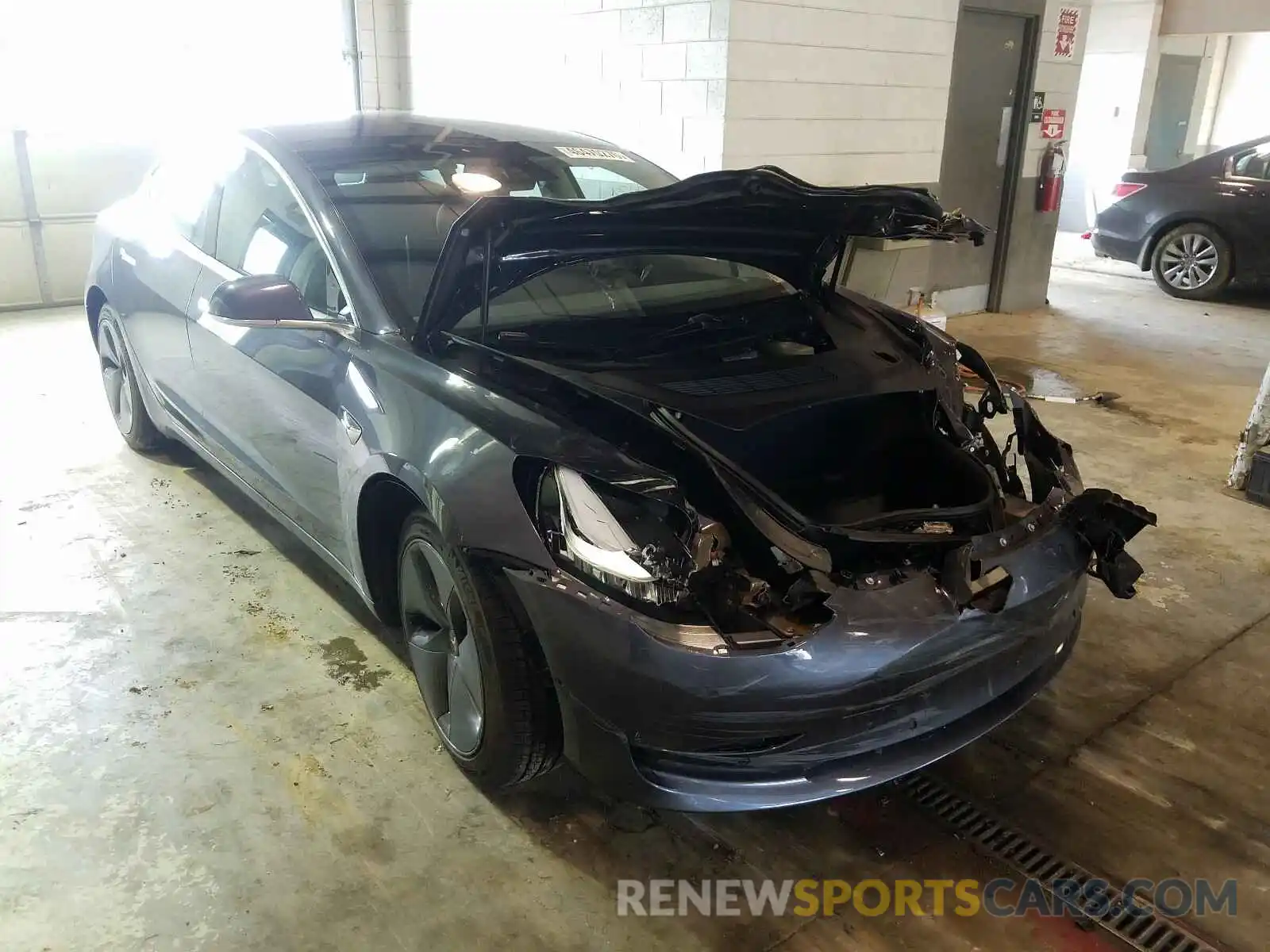 1 Photograph of a damaged car 5YJ3E1EB1LF717429 TESLA MODEL 3 2020