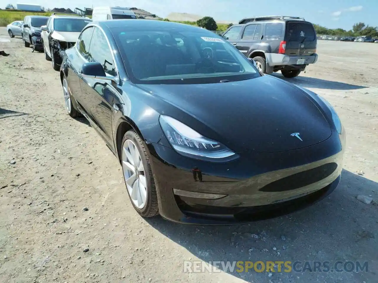 1 Photograph of a damaged car 5YJ3E1EB1LF721450 TESLA MODEL 3 2020