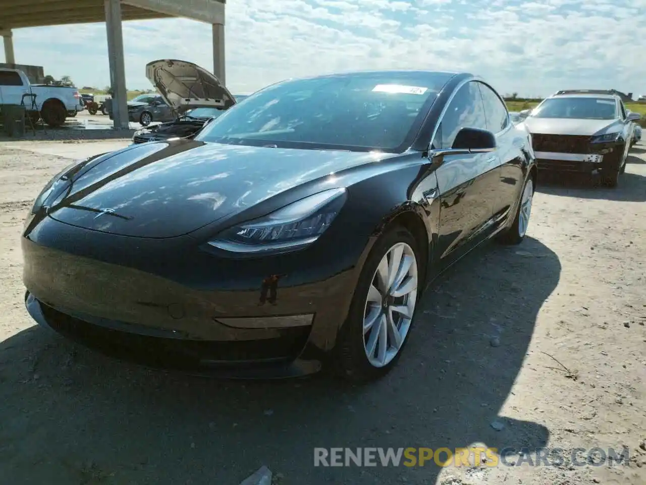 2 Photograph of a damaged car 5YJ3E1EB1LF721450 TESLA MODEL 3 2020