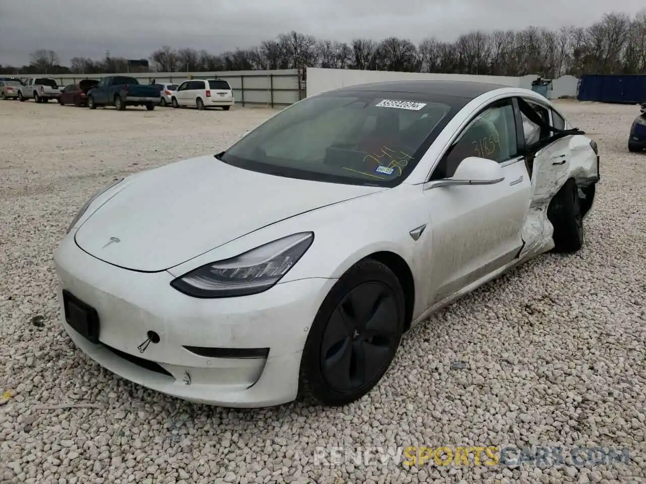 2 Photograph of a damaged car 5YJ3E1EB1LF741584 TESLA MODEL 3 2020