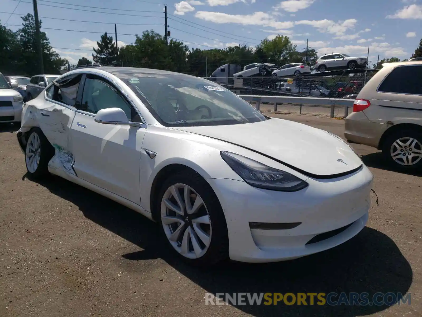 1 Photograph of a damaged car 5YJ3E1EB1LF742315 TESLA MODEL 3 2020