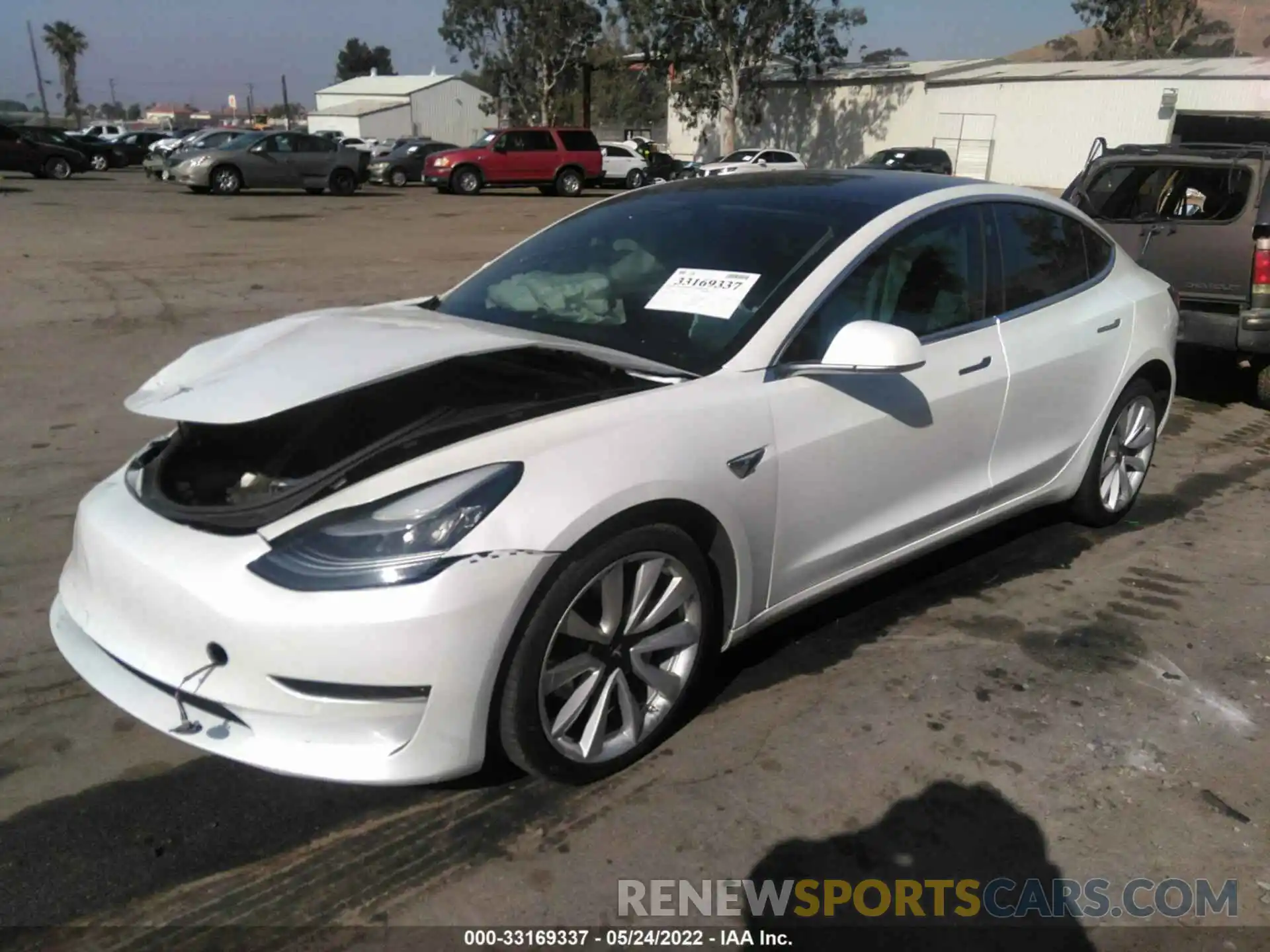 2 Photograph of a damaged car 5YJ3E1EB1LF746817 TESLA MODEL 3 2020