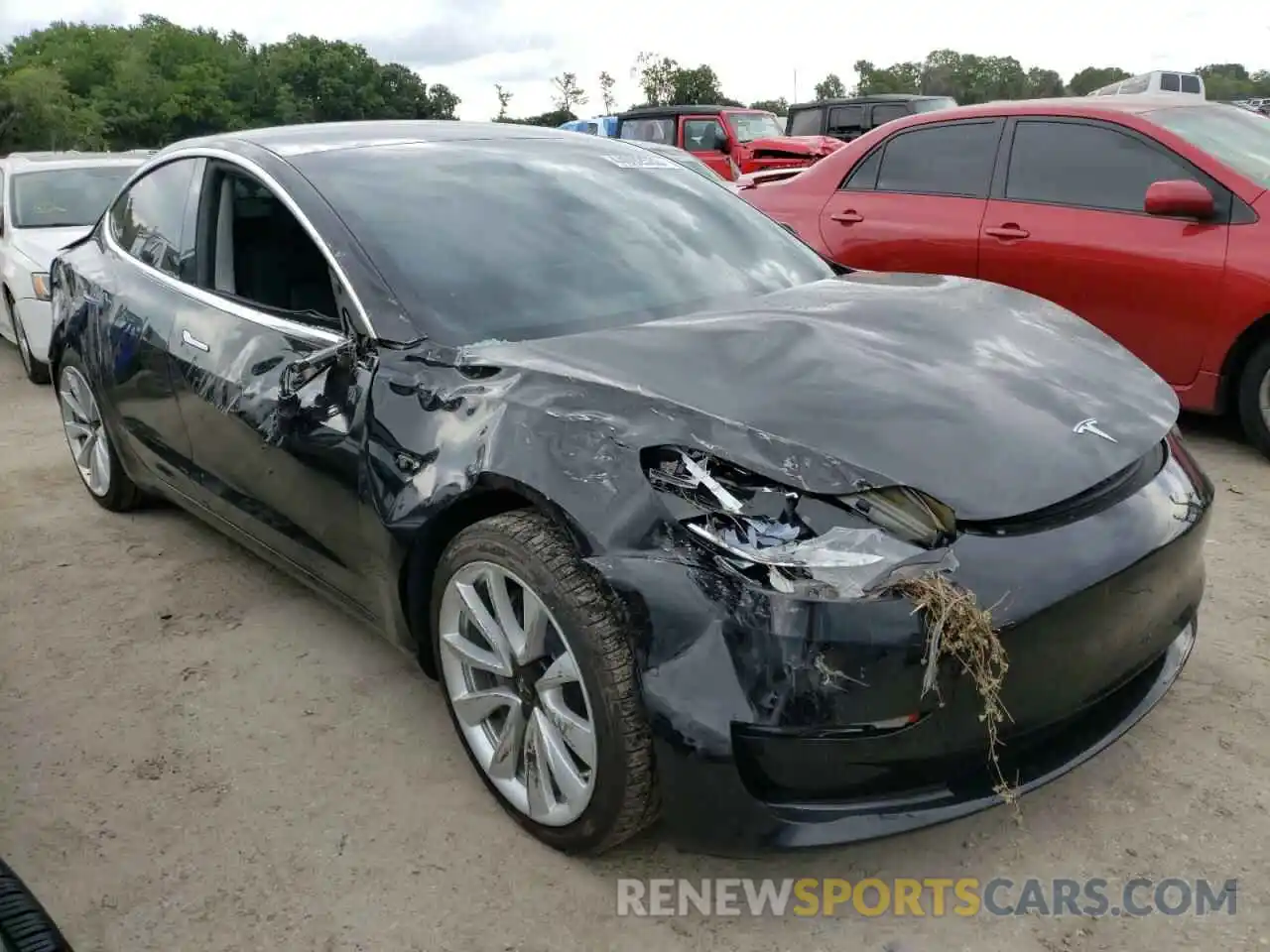 1 Photograph of a damaged car 5YJ3E1EB1LF783009 TESLA MODEL 3 2020