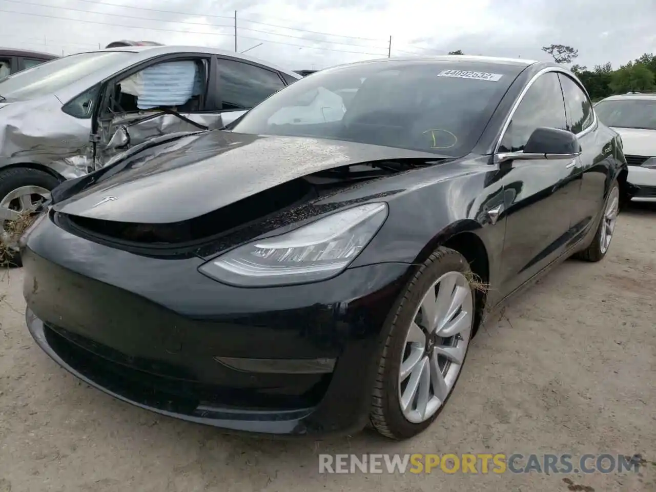 2 Photograph of a damaged car 5YJ3E1EB1LF783009 TESLA MODEL 3 2020