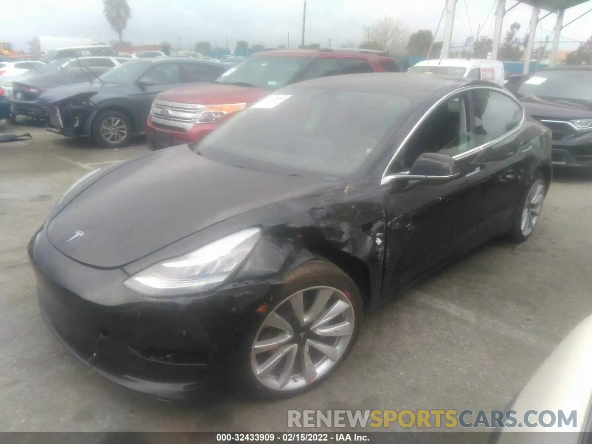 2 Photograph of a damaged car 5YJ3E1EB1LF790820 TESLA MODEL 3 2020