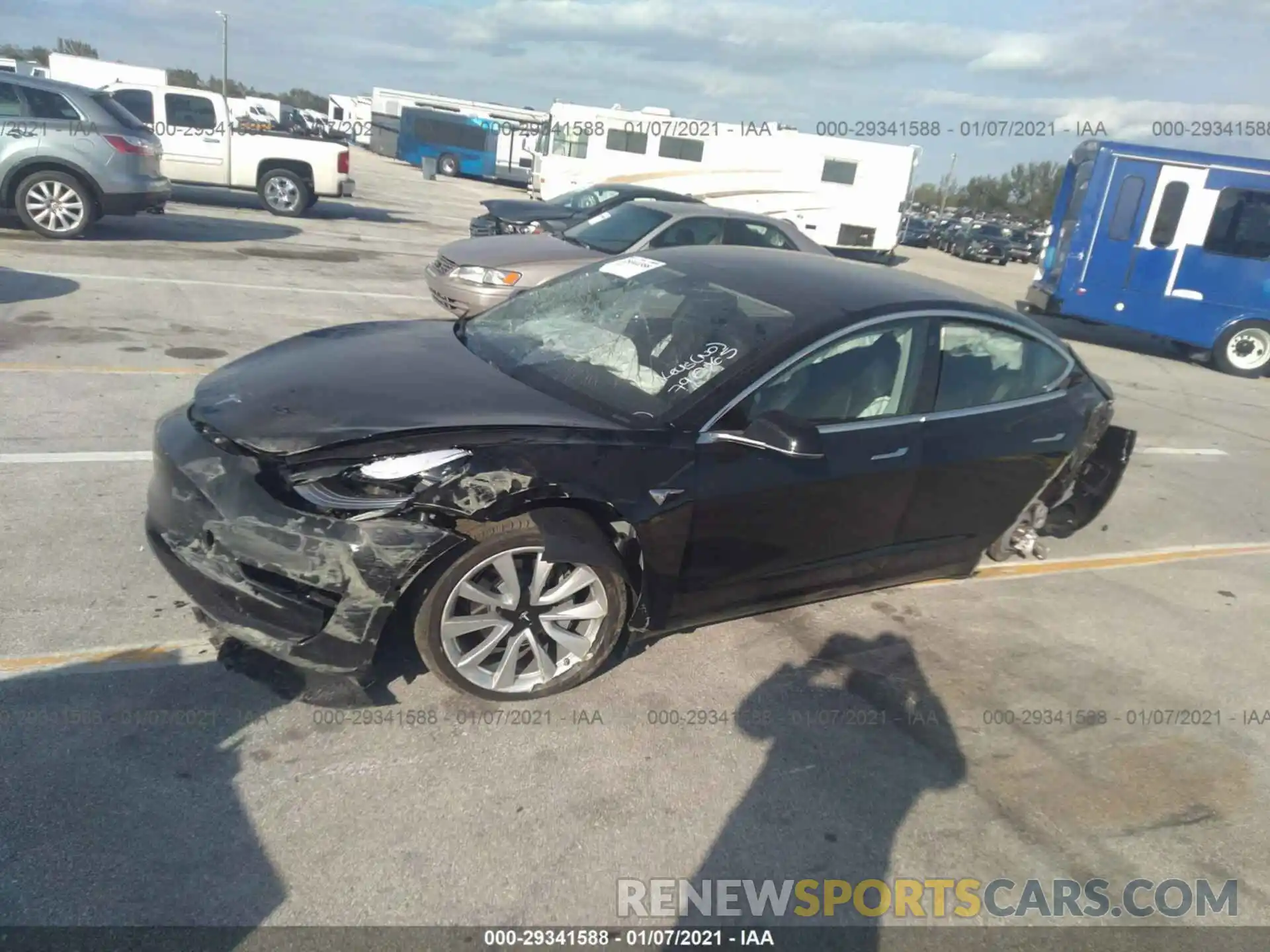 2 Photograph of a damaged car 5YJ3E1EB1LF790865 TESLA MODEL 3 2020