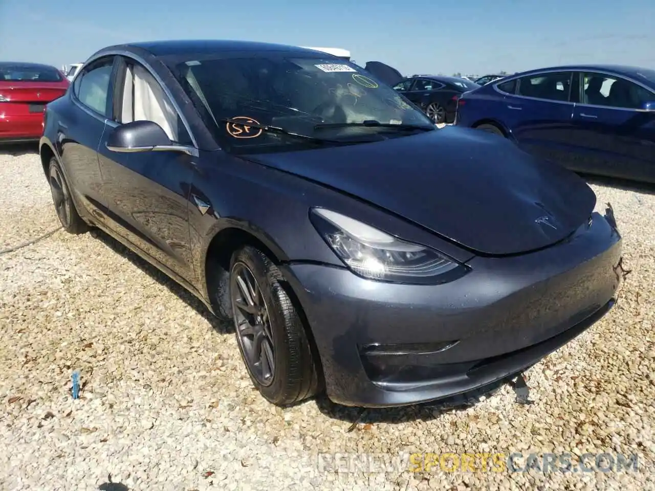 1 Photograph of a damaged car 5YJ3E1EB1LF793572 TESLA MODEL 3 2020