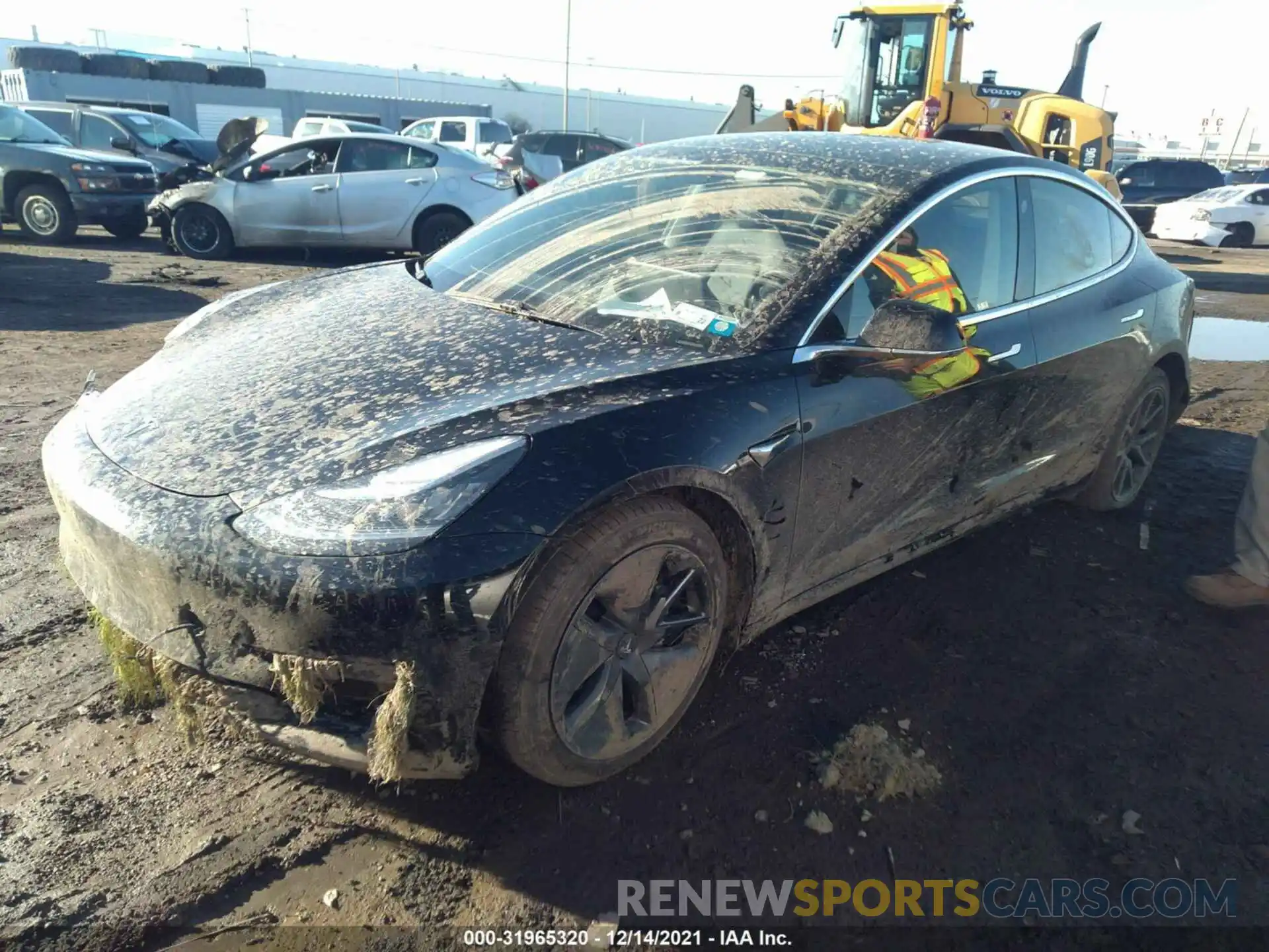 2 Photograph of a damaged car 5YJ3E1EB1LF794673 TESLA MODEL 3 2020