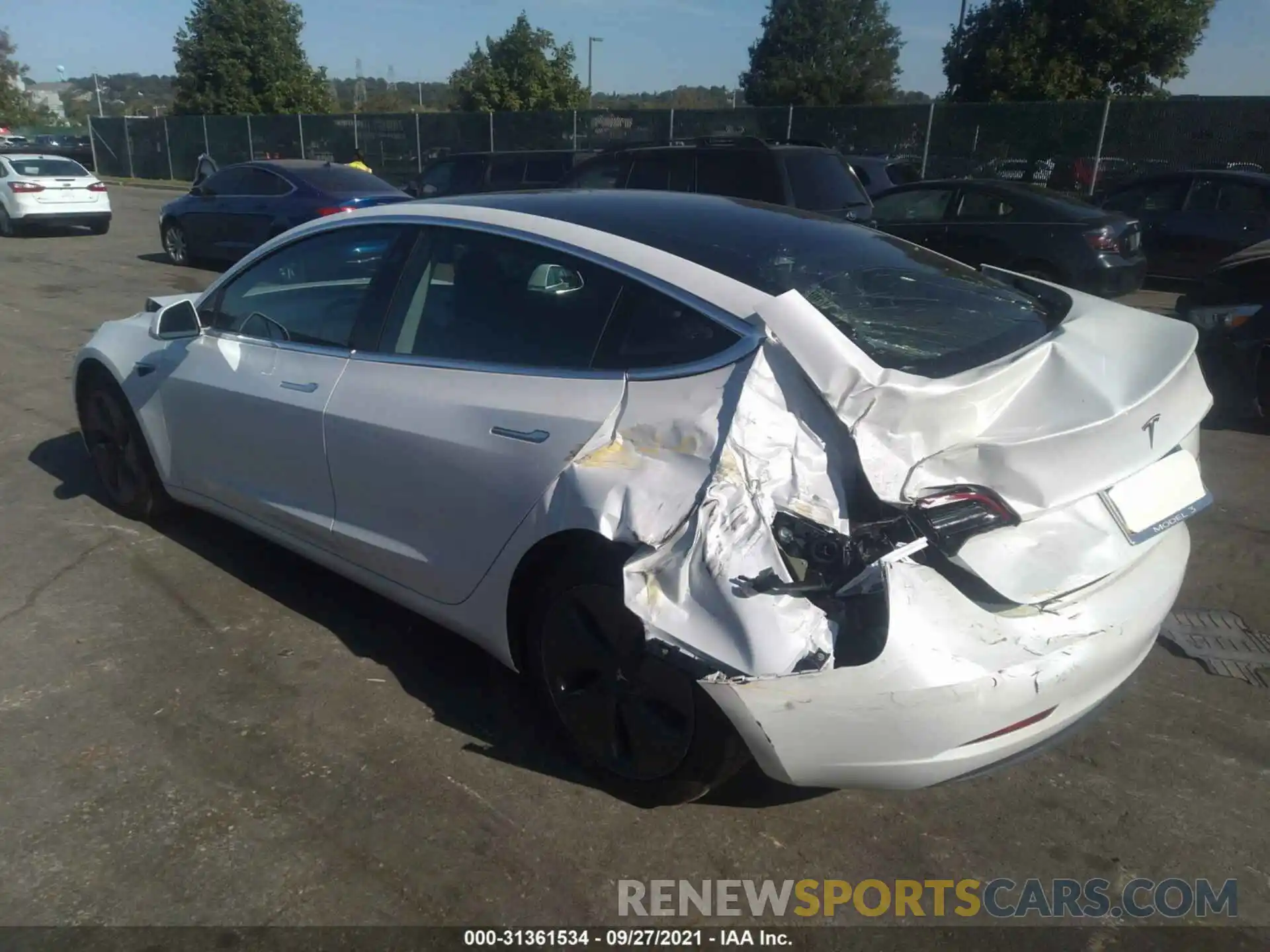 3 Photograph of a damaged car 5YJ3E1EB1LF795130 TESLA MODEL 3 2020