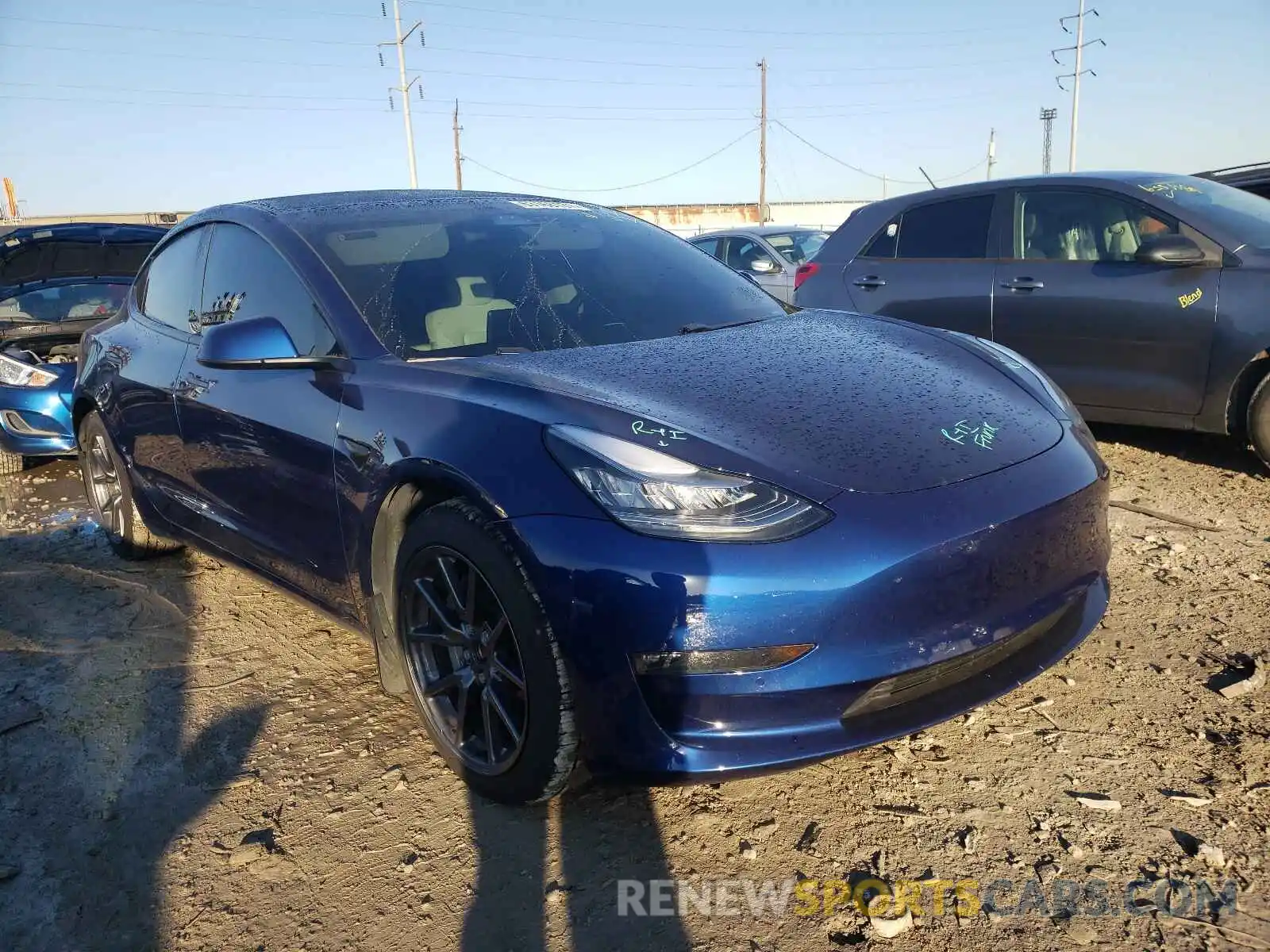 1 Photograph of a damaged car 5YJ3E1EB1LF795774 TESLA MODEL 3 2020