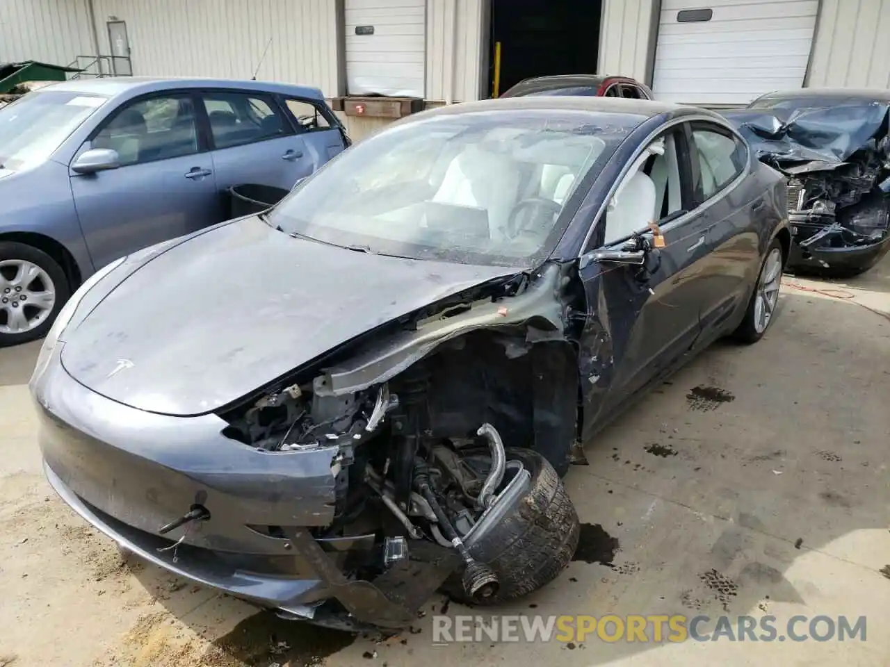 2 Photograph of a damaged car 5YJ3E1EB1LF795984 TESLA MODEL 3 2020