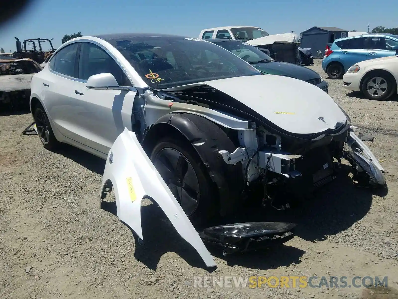 1 Photograph of a damaged car 5YJ3E1EB1LF803209 TESLA MODEL 3 2020