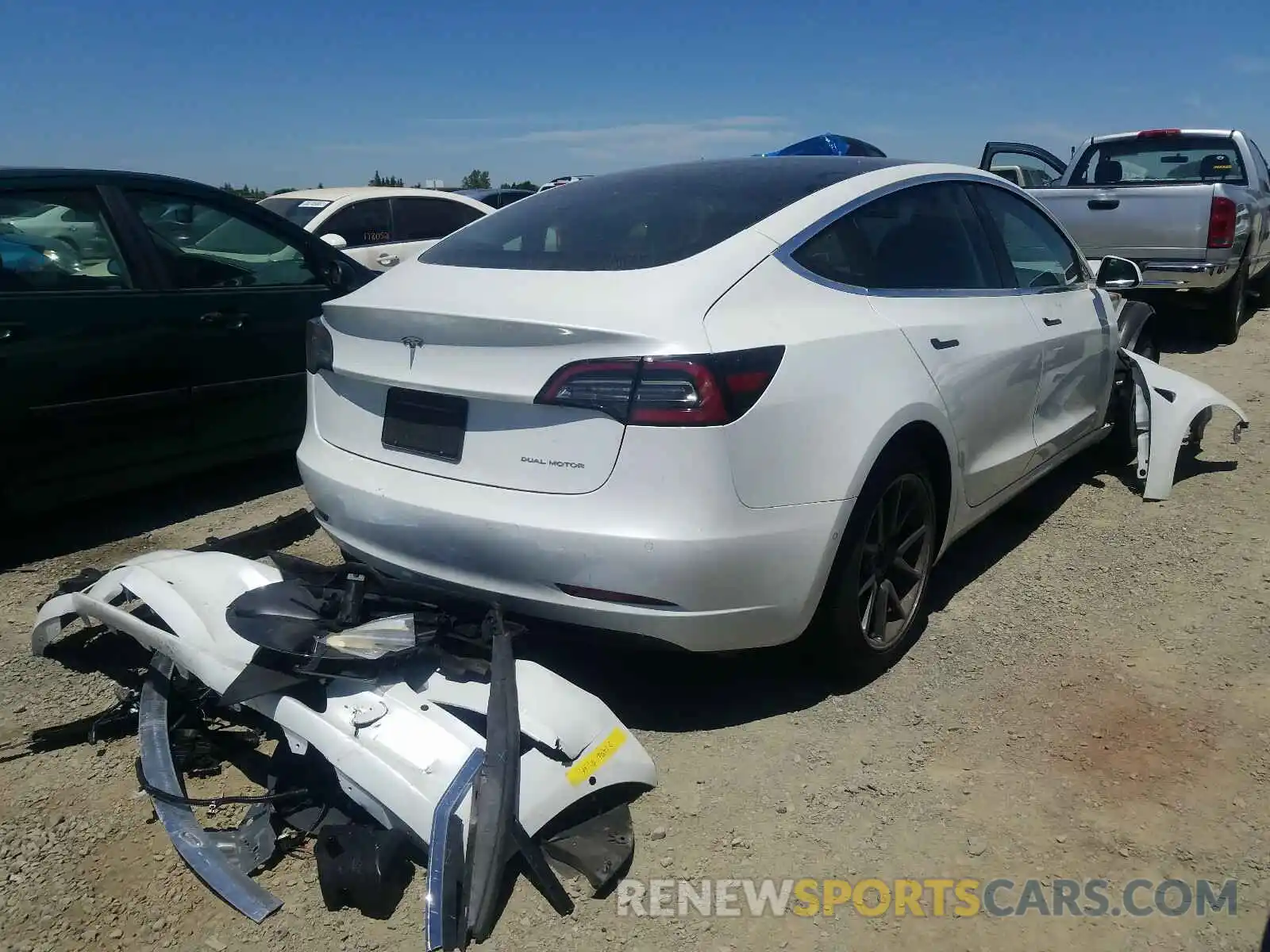 4 Photograph of a damaged car 5YJ3E1EB1LF803209 TESLA MODEL 3 2020