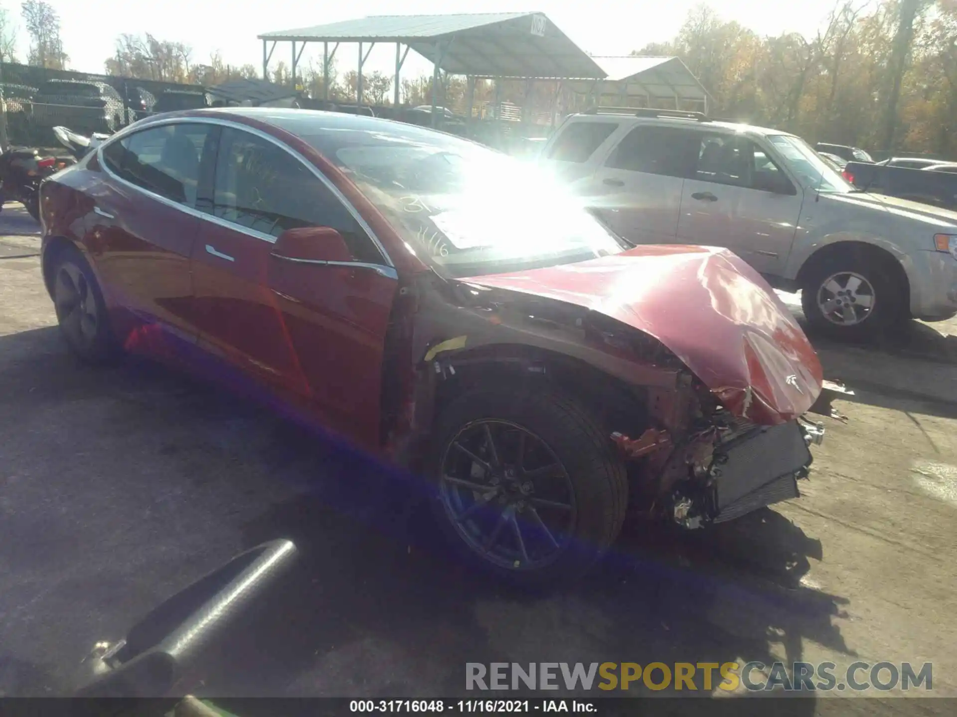 1 Photograph of a damaged car 5YJ3E1EB2LF589976 TESLA MODEL 3 2020