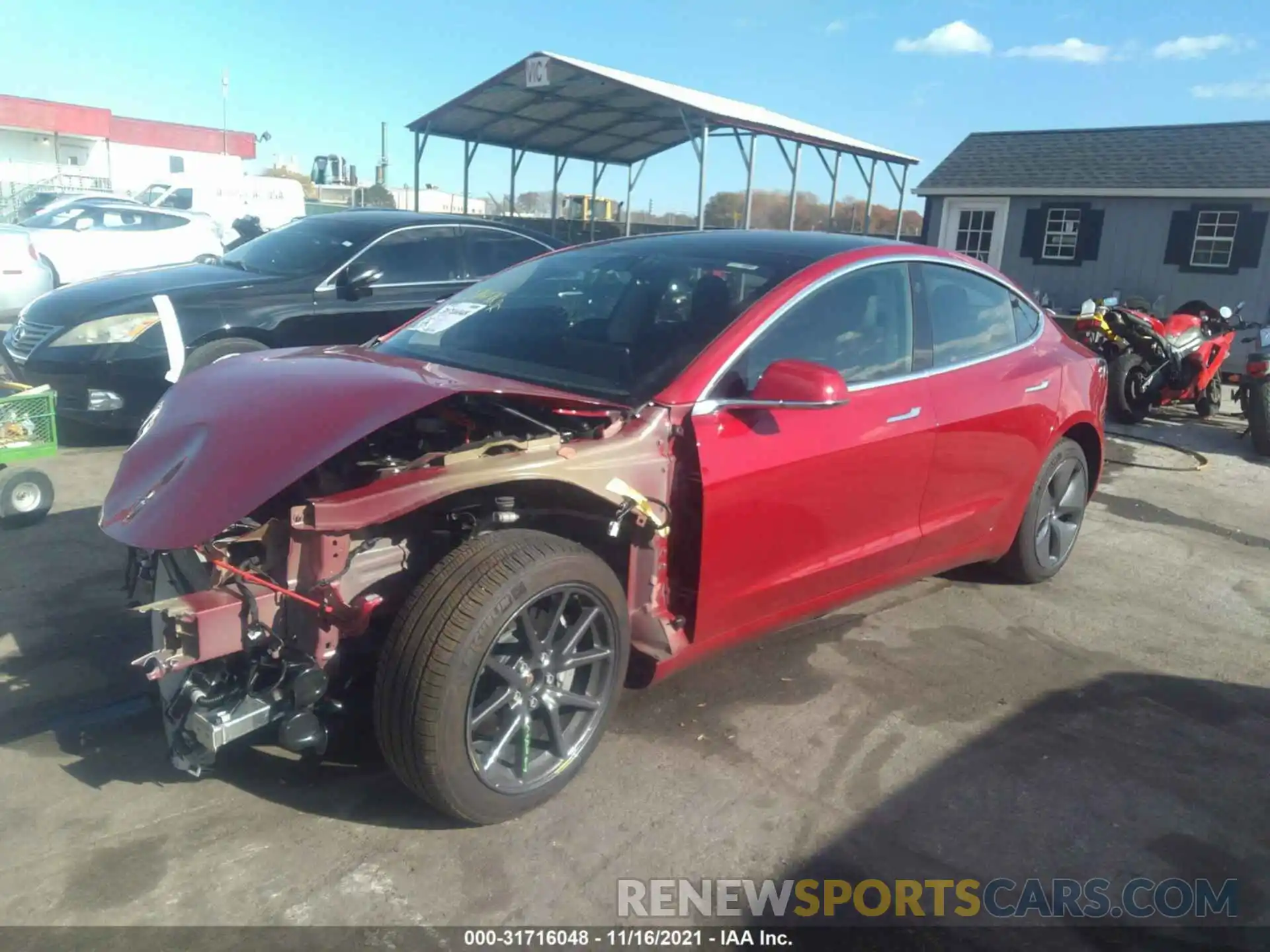 2 Photograph of a damaged car 5YJ3E1EB2LF589976 TESLA MODEL 3 2020