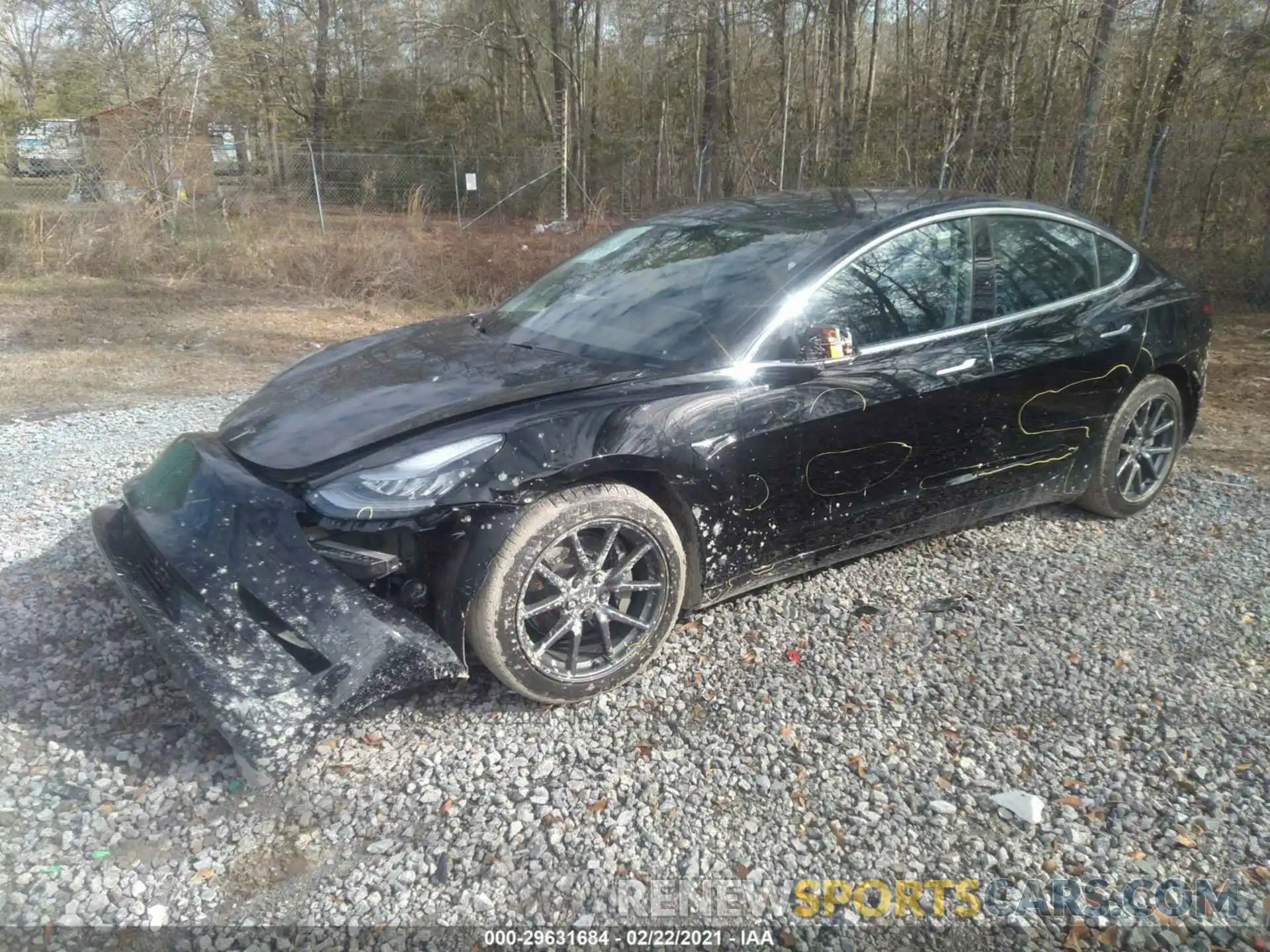 2 Photograph of a damaged car 5YJ3E1EB2LF599598 TESLA MODEL 3 2020