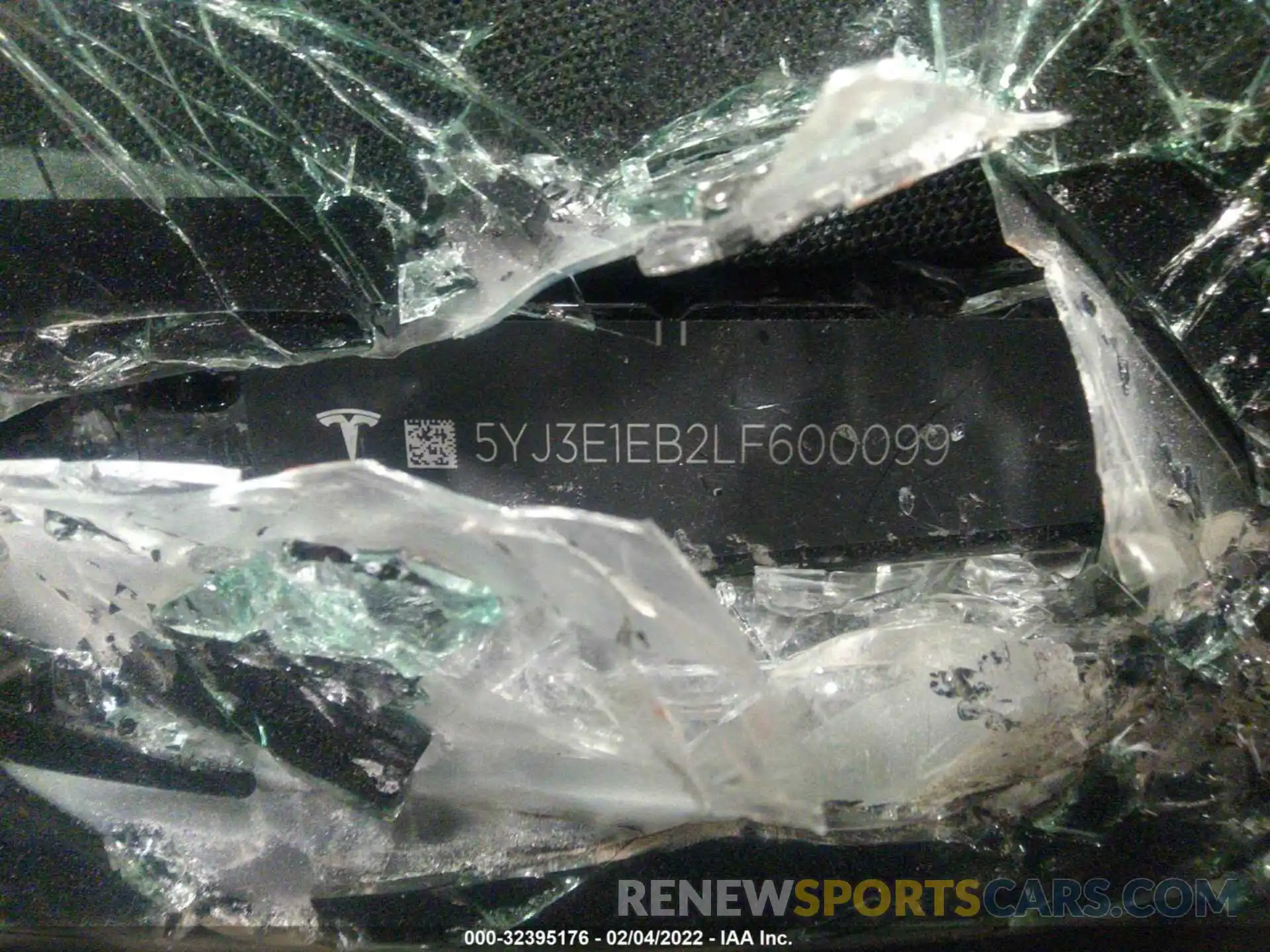 9 Photograph of a damaged car 5YJ3E1EB2LF600099 TESLA MODEL 3 2020