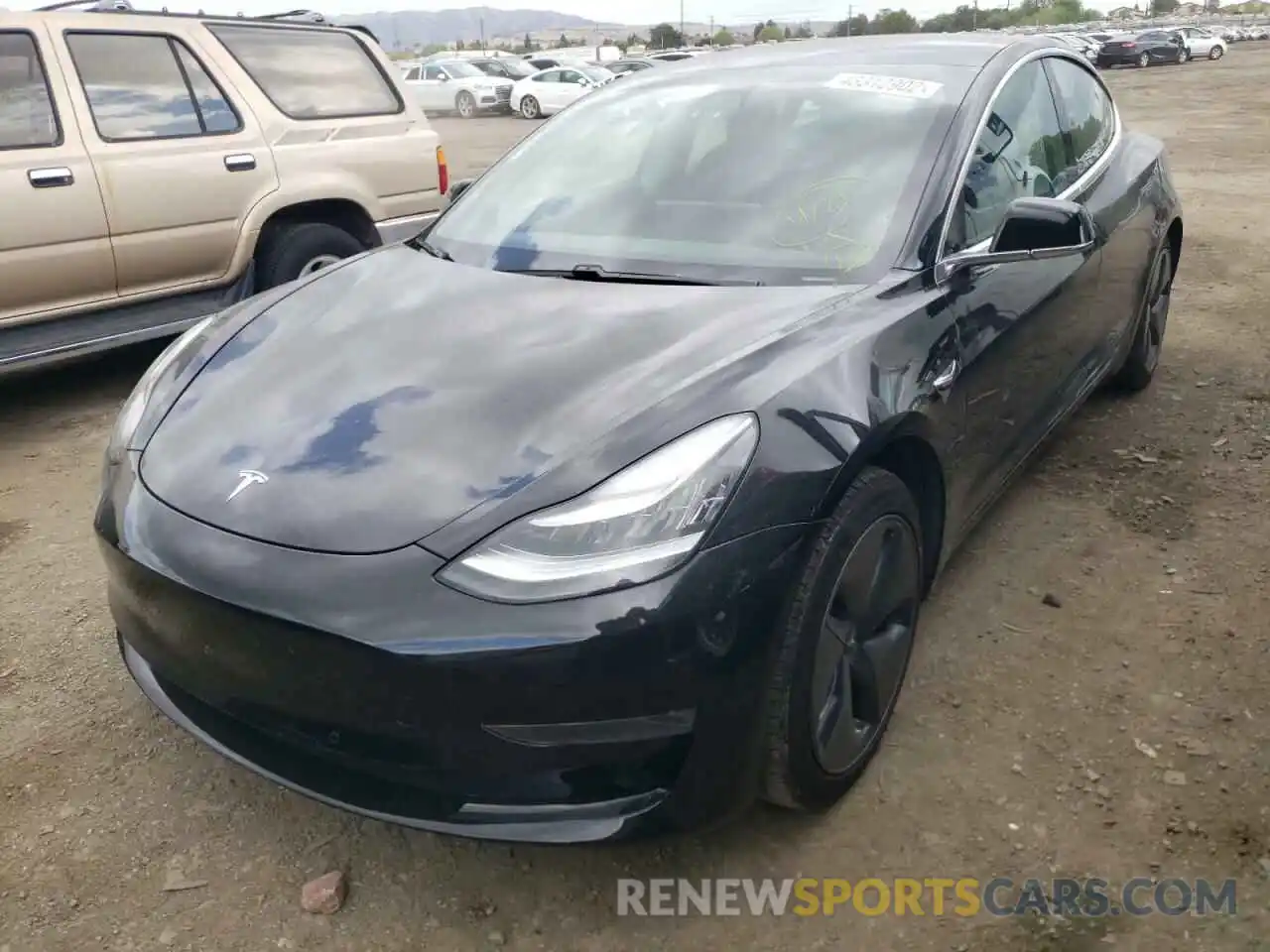 2 Photograph of a damaged car 5YJ3E1EB2LF600183 TESLA MODEL 3 2020