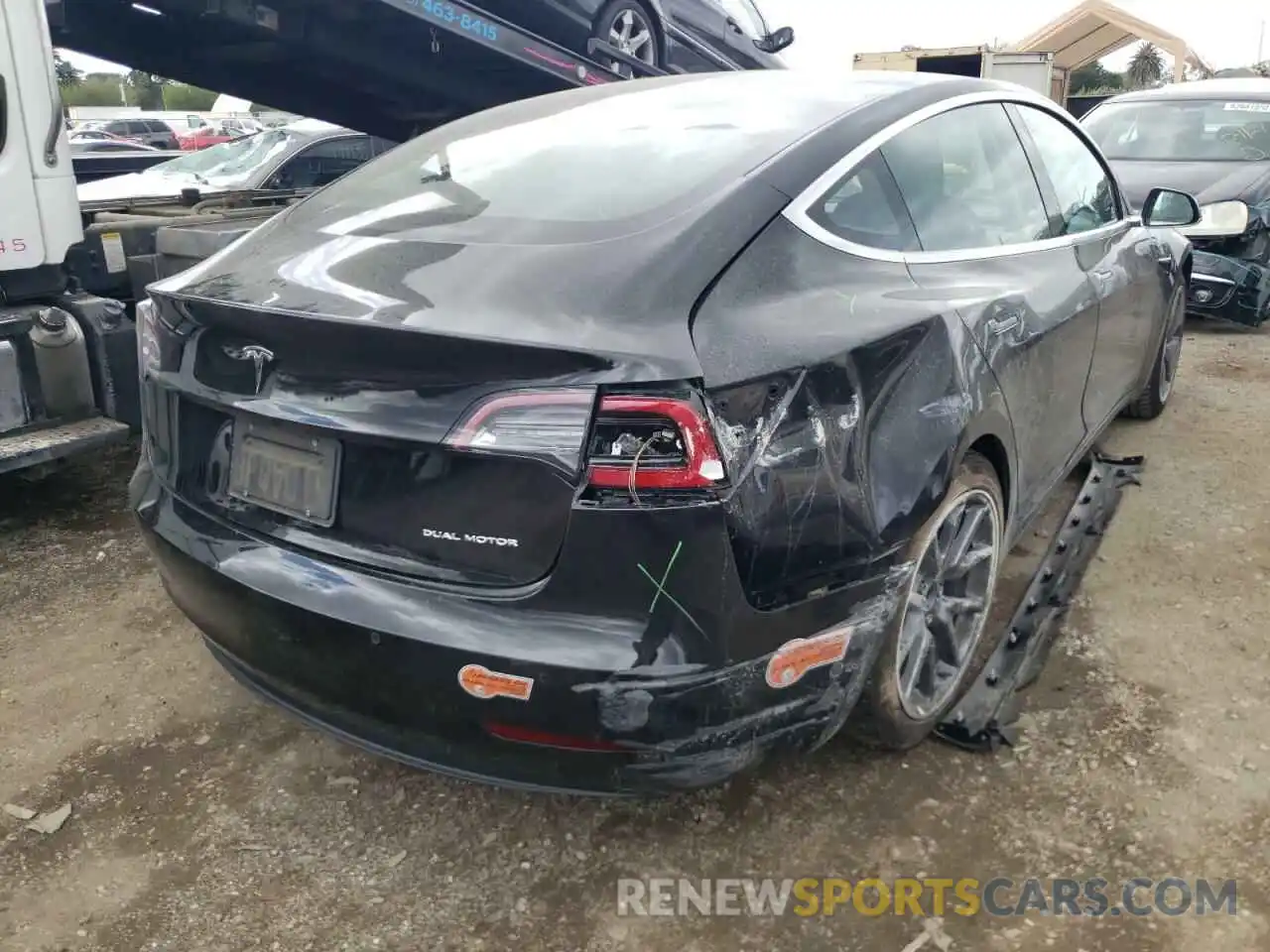 4 Photograph of a damaged car 5YJ3E1EB2LF600183 TESLA MODEL 3 2020