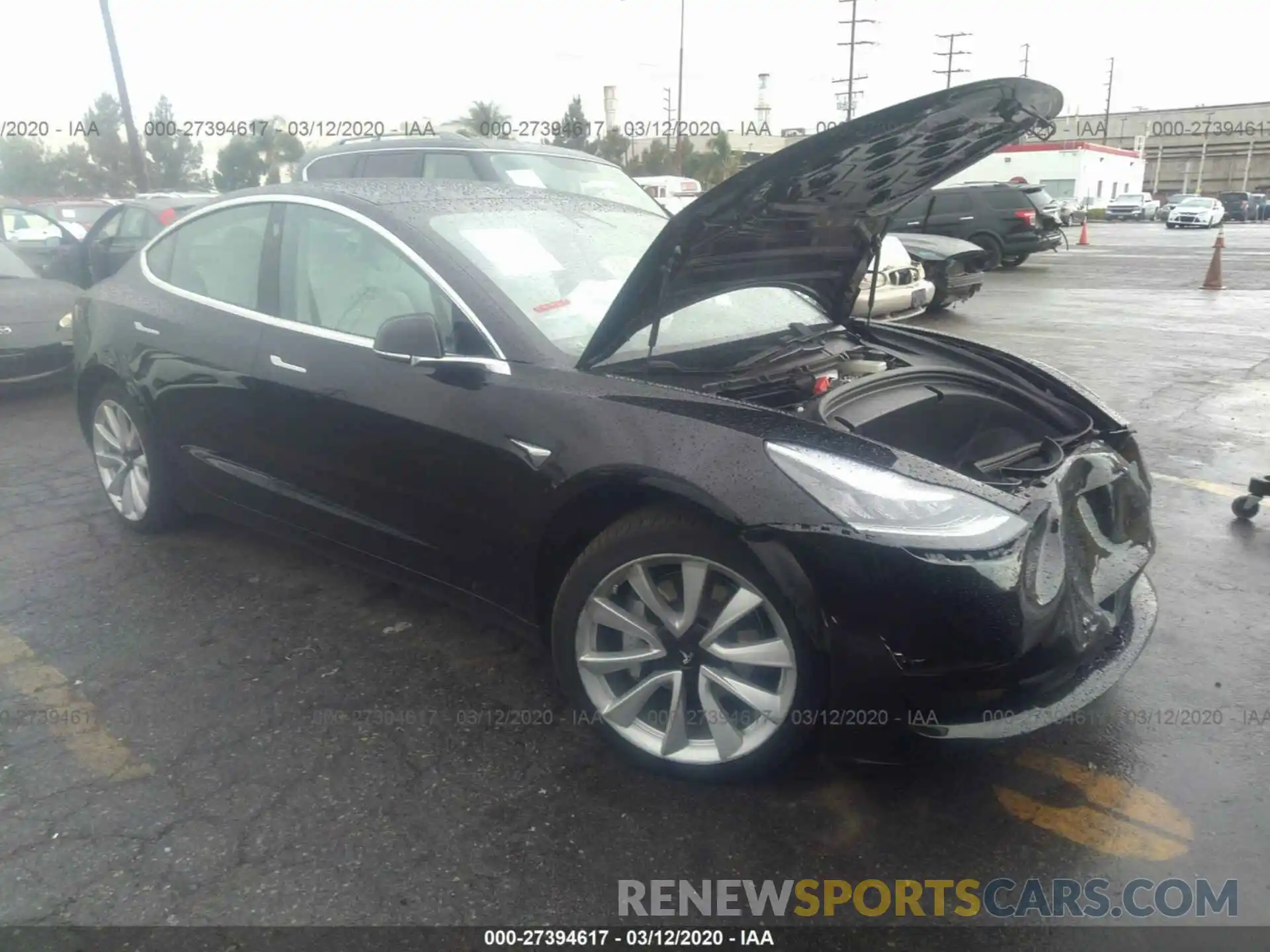 1 Photograph of a damaged car 5YJ3E1EB2LF622412 TESLA MODEL 3 2020