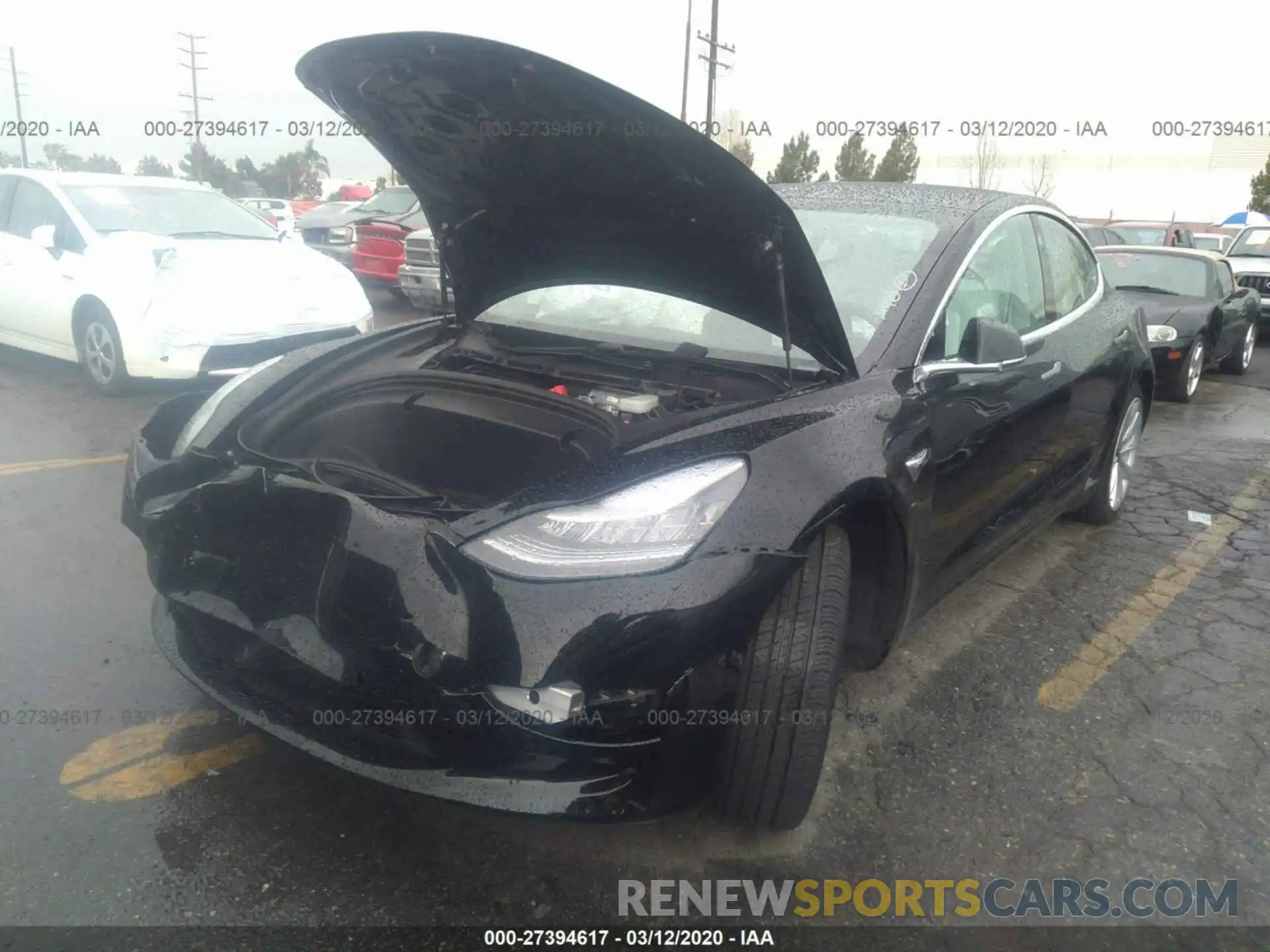 2 Photograph of a damaged car 5YJ3E1EB2LF622412 TESLA MODEL 3 2020