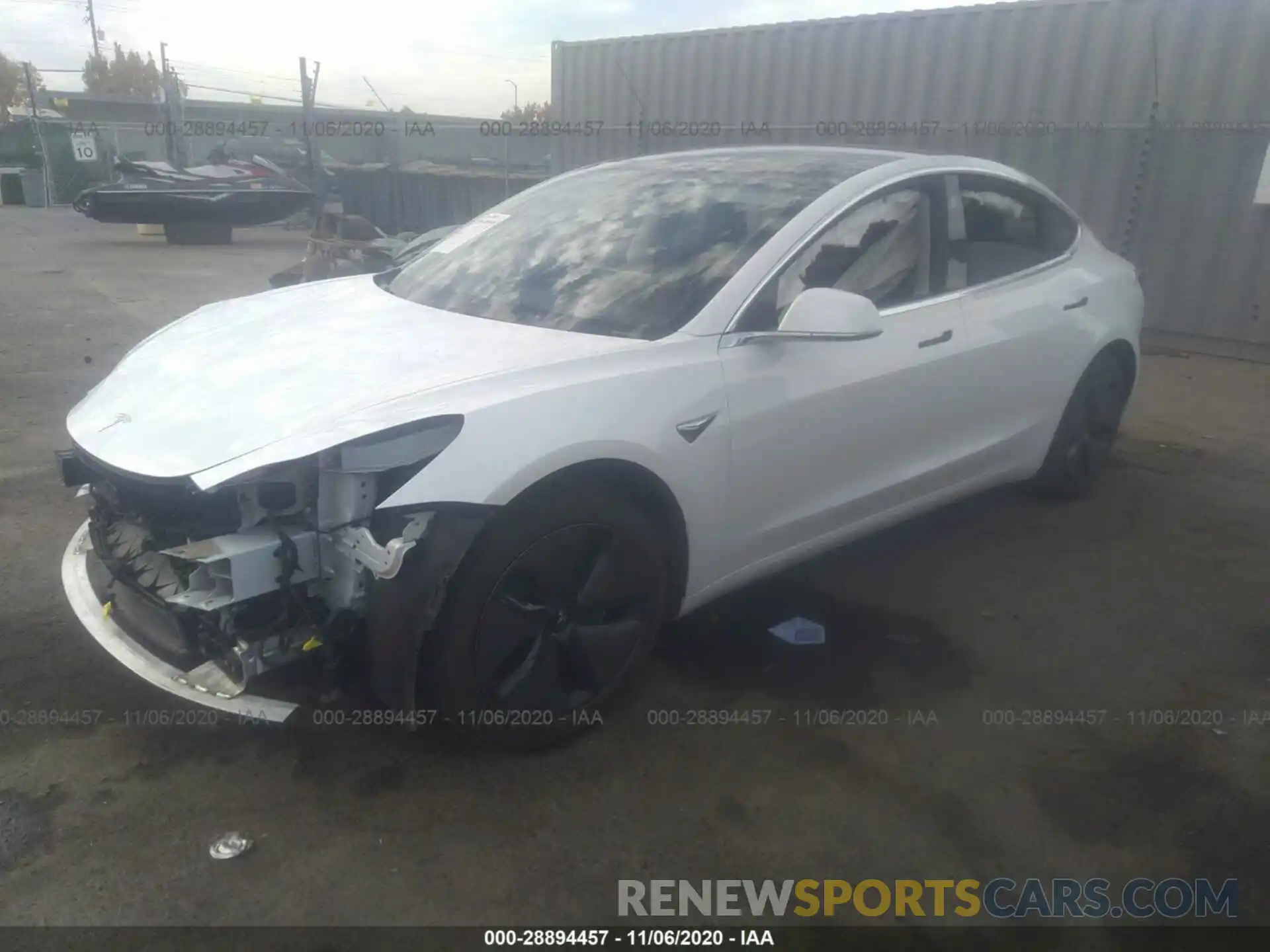 2 Photograph of a damaged car 5YJ3E1EB2LF636598 TESLA MODEL 3 2020