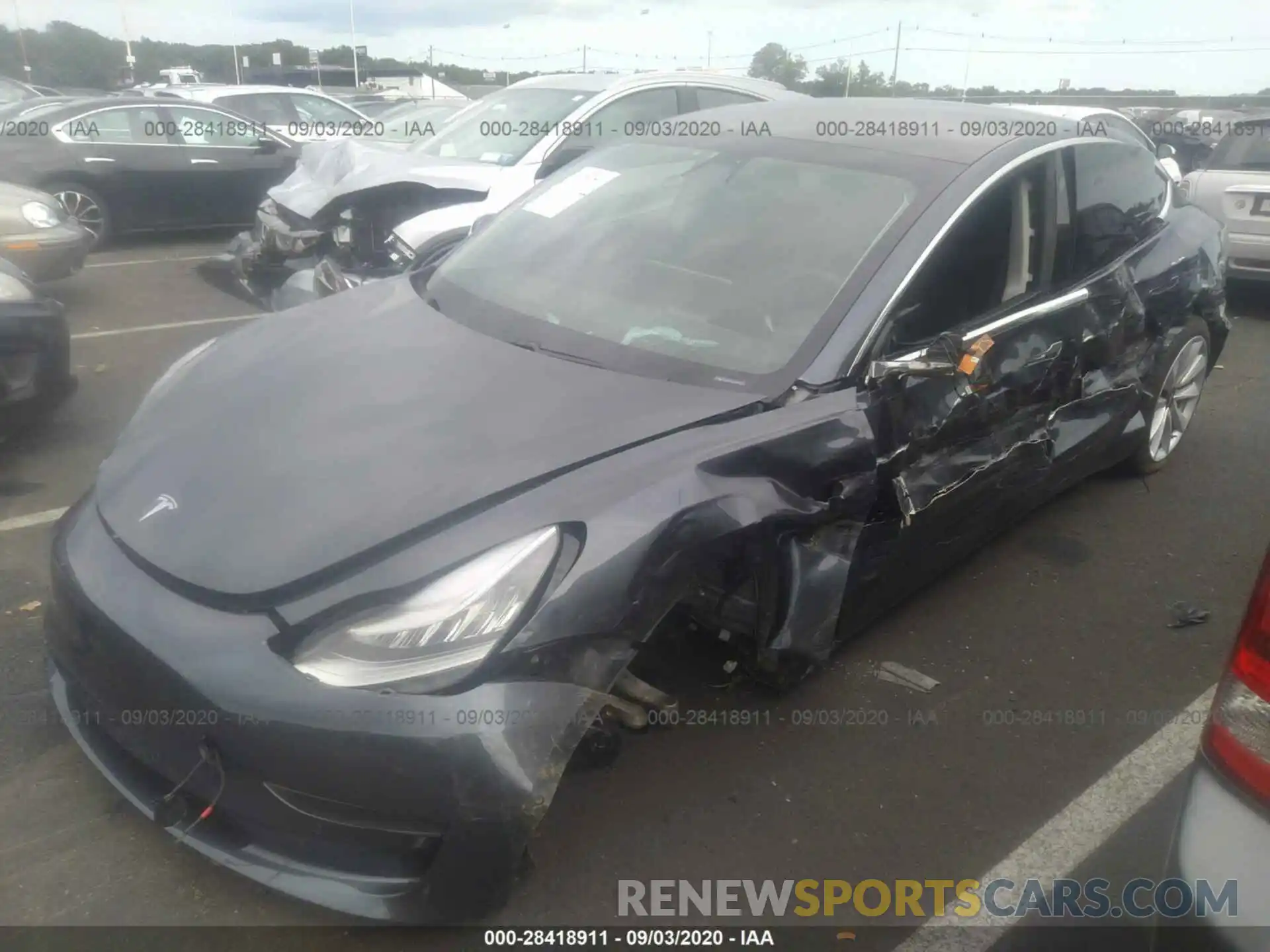 6 Photograph of a damaged car 5YJ3E1EB2LF638125 TESLA MODEL 3 2020